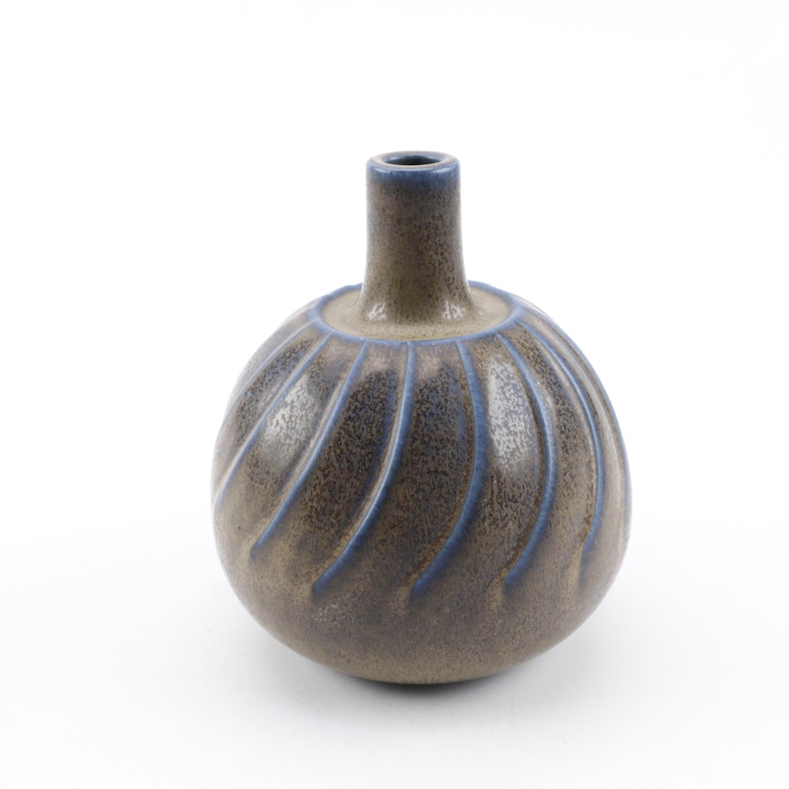 Wilhelm Kåge Gustavsberg Stoneware Vase, Mid-Century