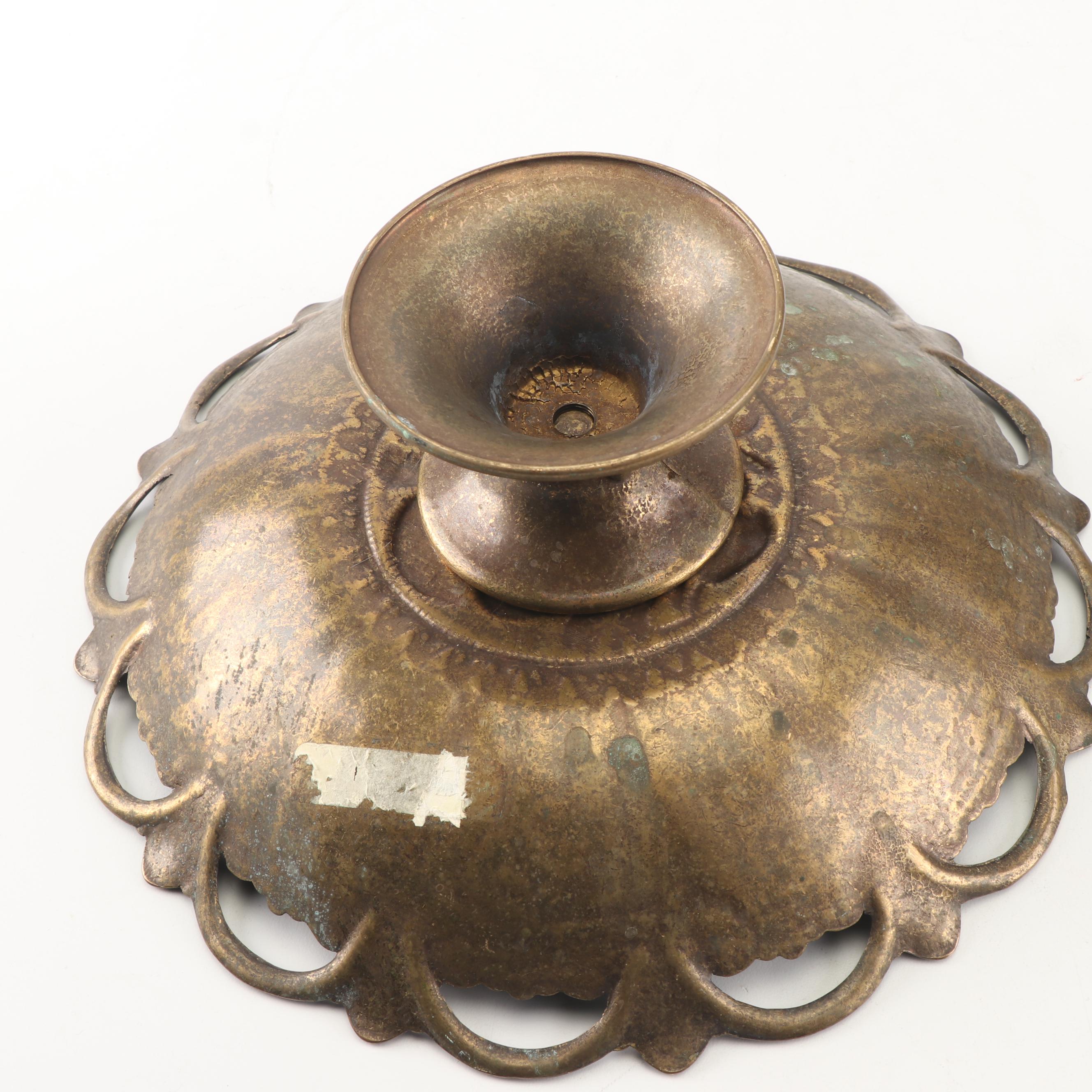 Blackamoor Nubian Figurine with Embossed Brass Vessels and "Lion of Lucerne"