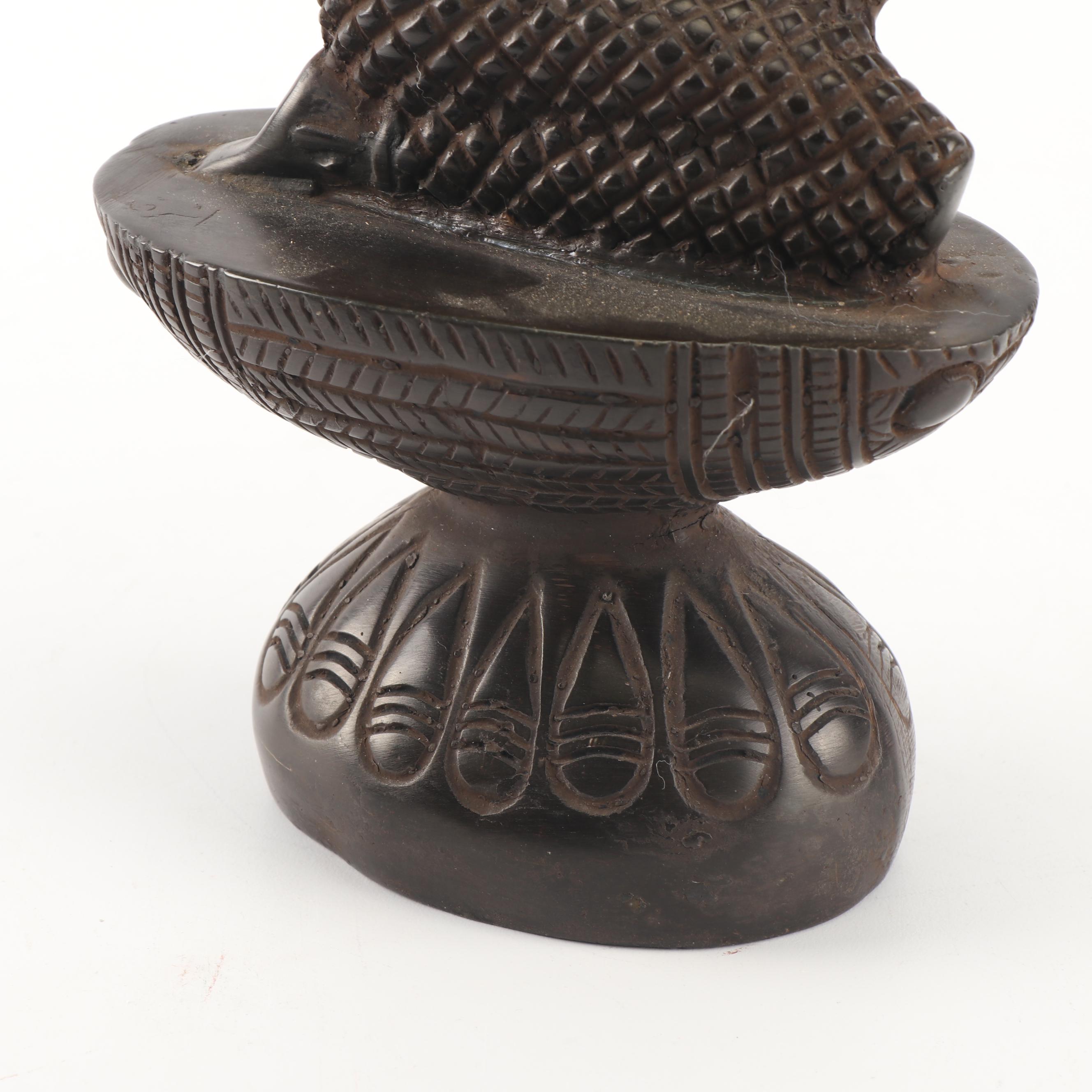 Hand Carved Winged Isis Resin Sculpture