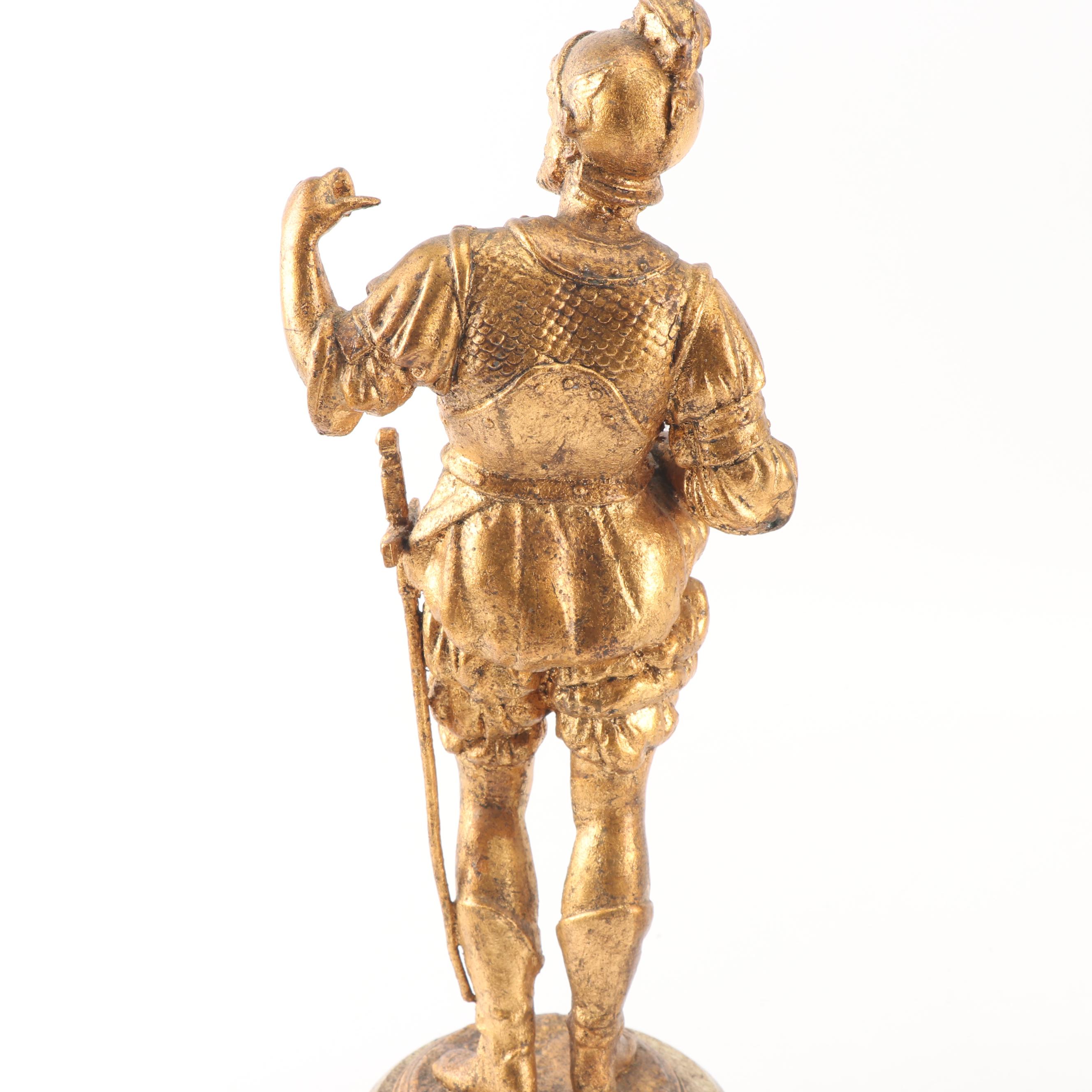 Painted Renaissance Soldier Spelter Figurines, Late 19th C.