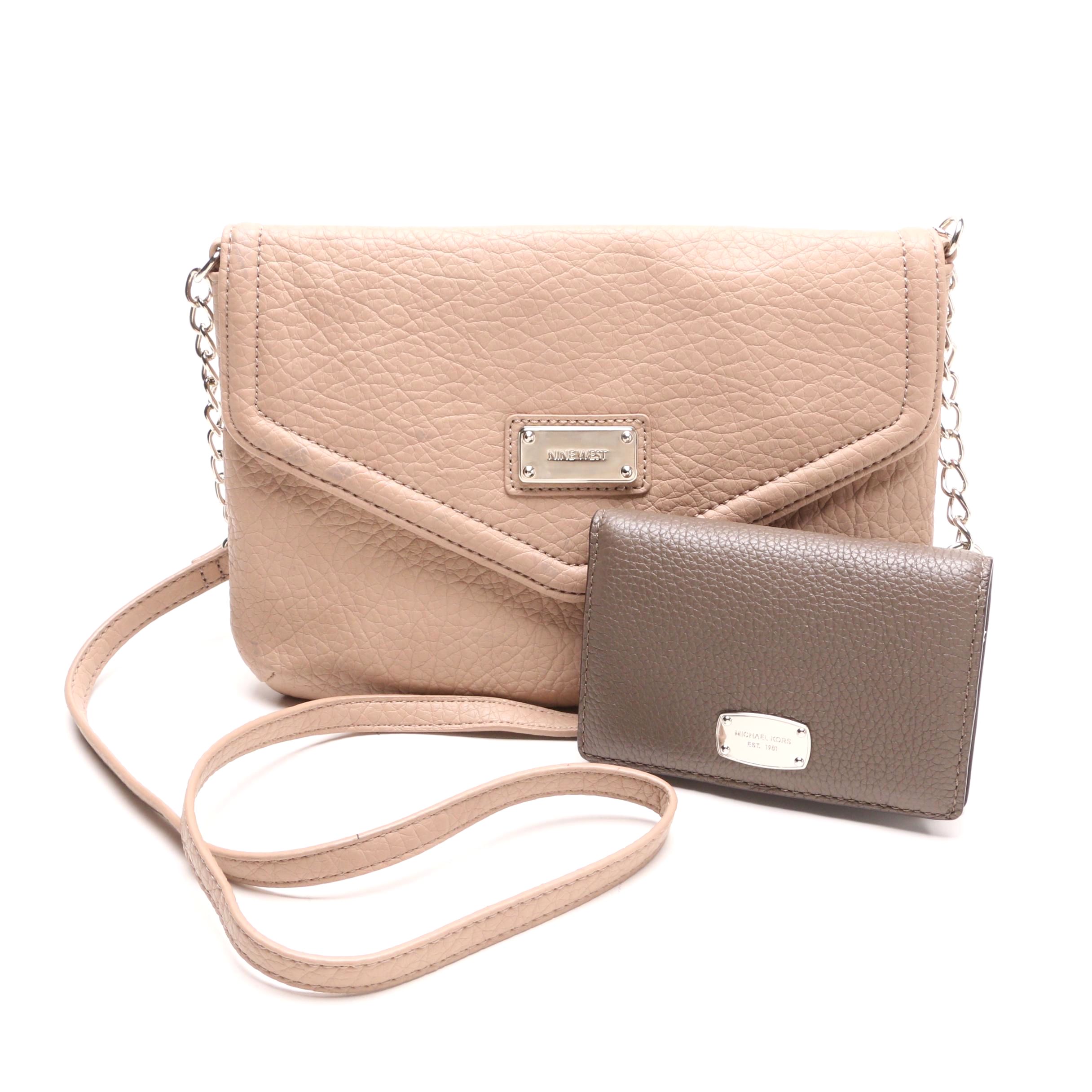 Nine West Shoulder Bag and Michael Kors Slim Leather Wallet