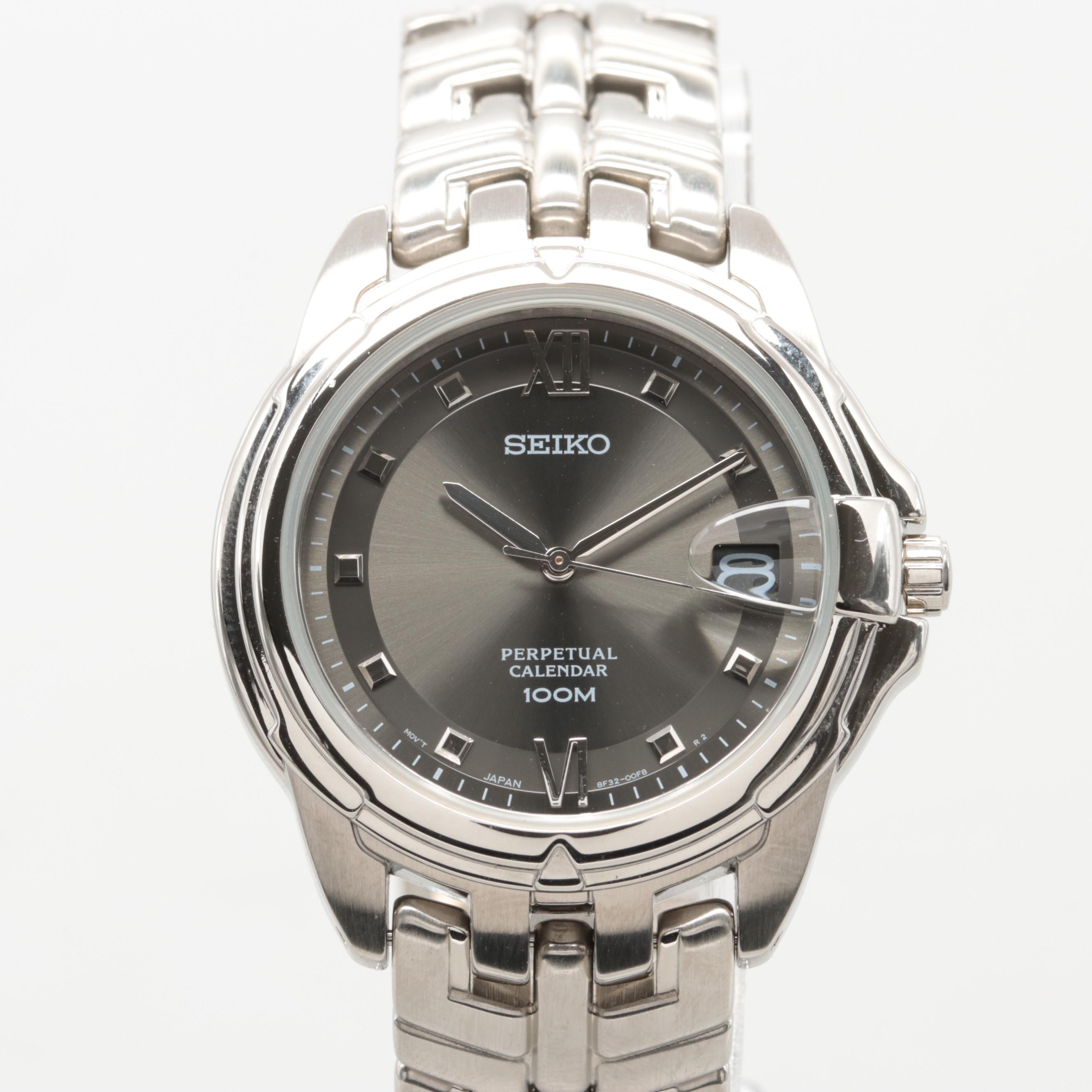 Seiko Model SLL189 Perpetual Calendar Watch