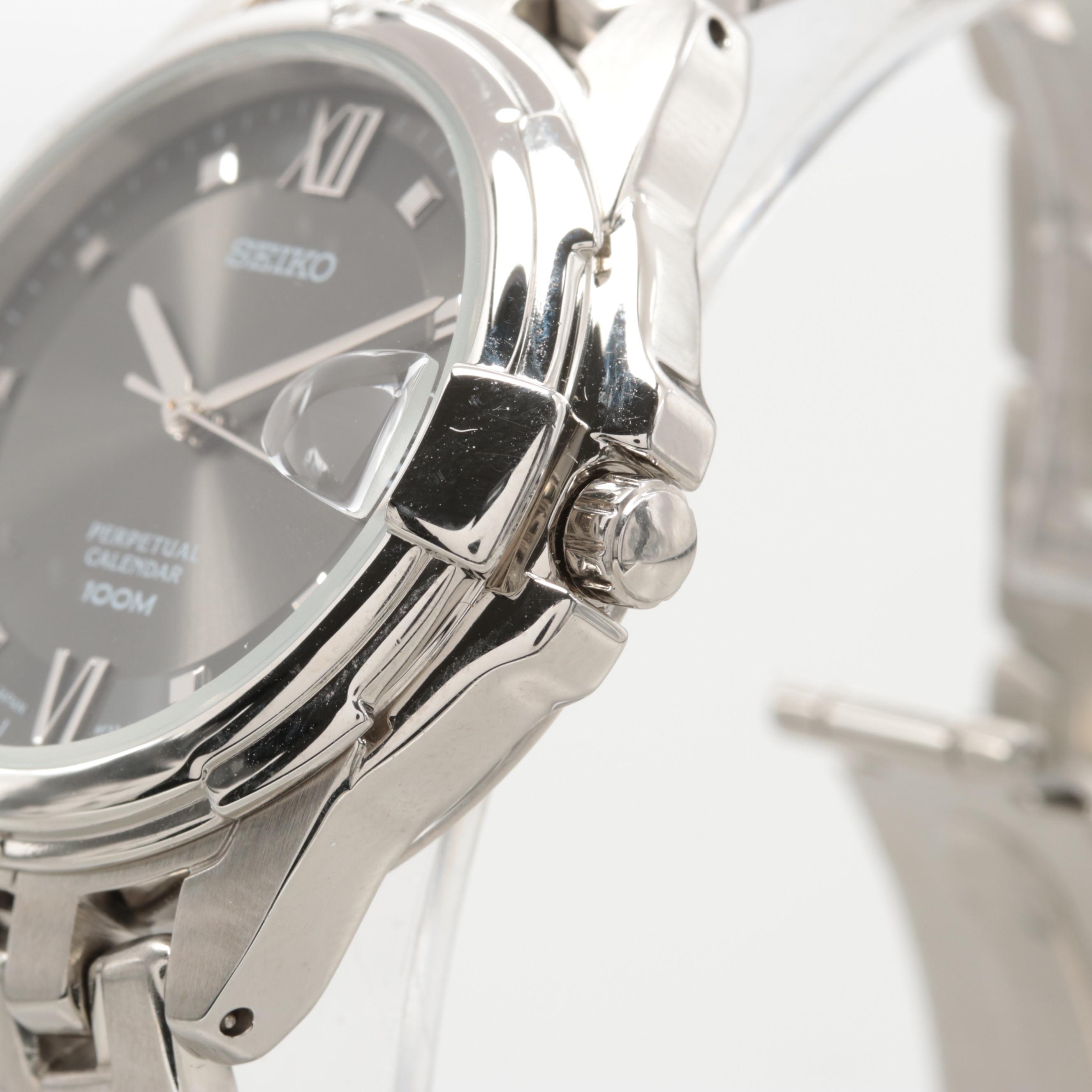 Seiko Model SLL189 Perpetual Calendar Watch