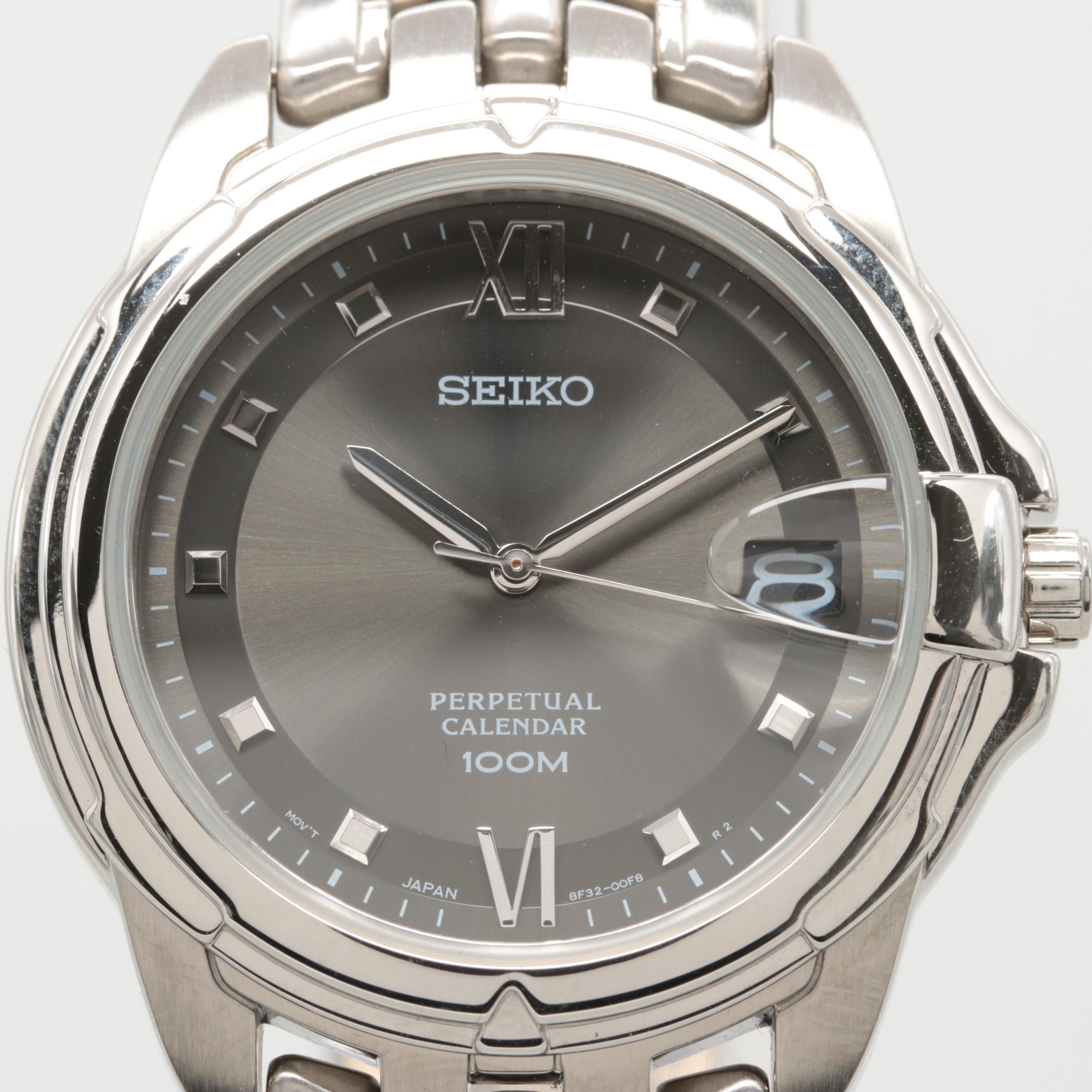 Seiko Model SLL189 Perpetual Calendar Watch