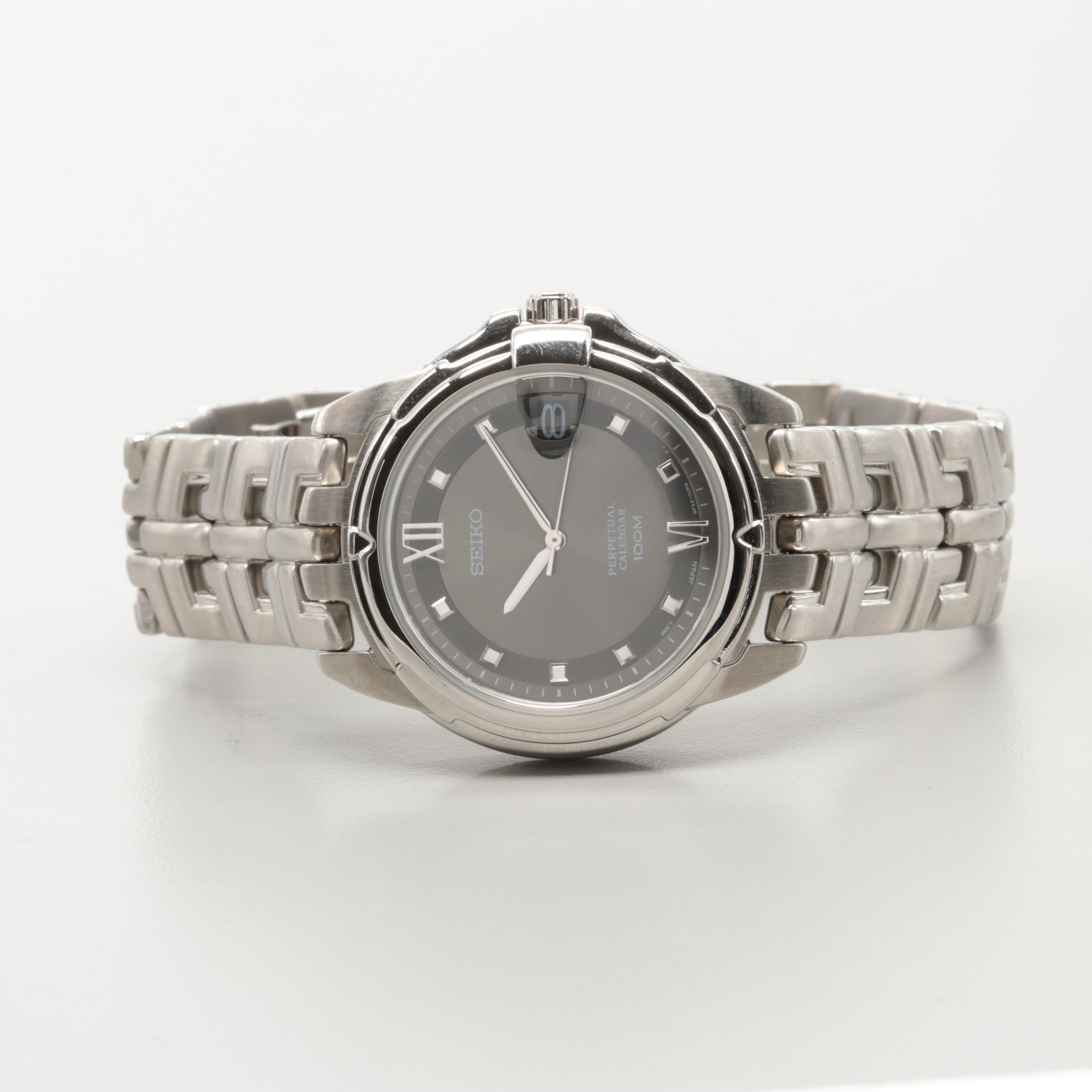 Seiko Model SLL189 Perpetual Calendar Watch