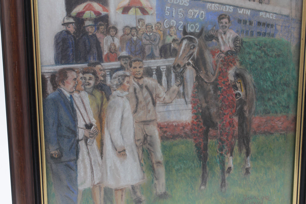 Sam Jurige Oil Pastel Drawing "Proud Clarion"