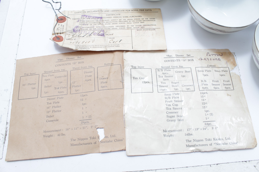 Noritake "Gaylord" Porcelain Dinner Service c. 1954-66