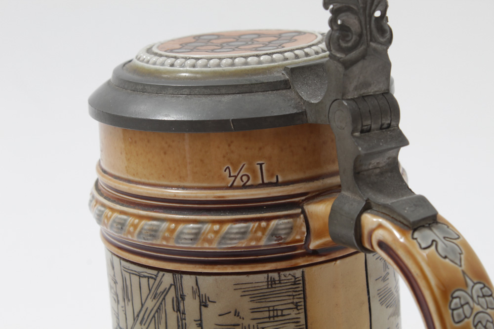 Villeroy & Boch Mettlach Half Liter Stoneware Stein