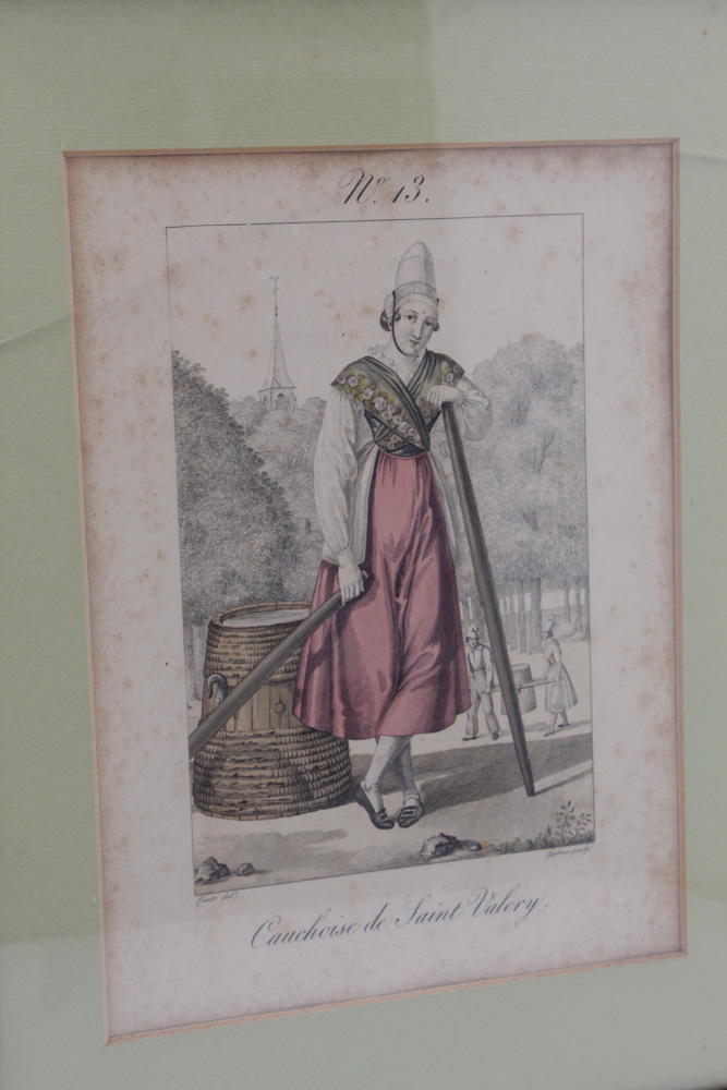 Antique Hand-Tinted Fashion Plate Etchings