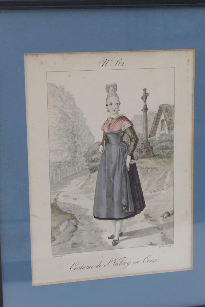 Antique Hand-Tinted Fashion Plate Etchings