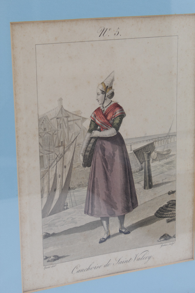 Antique Hand-Tinted Fashion Plate Etchings