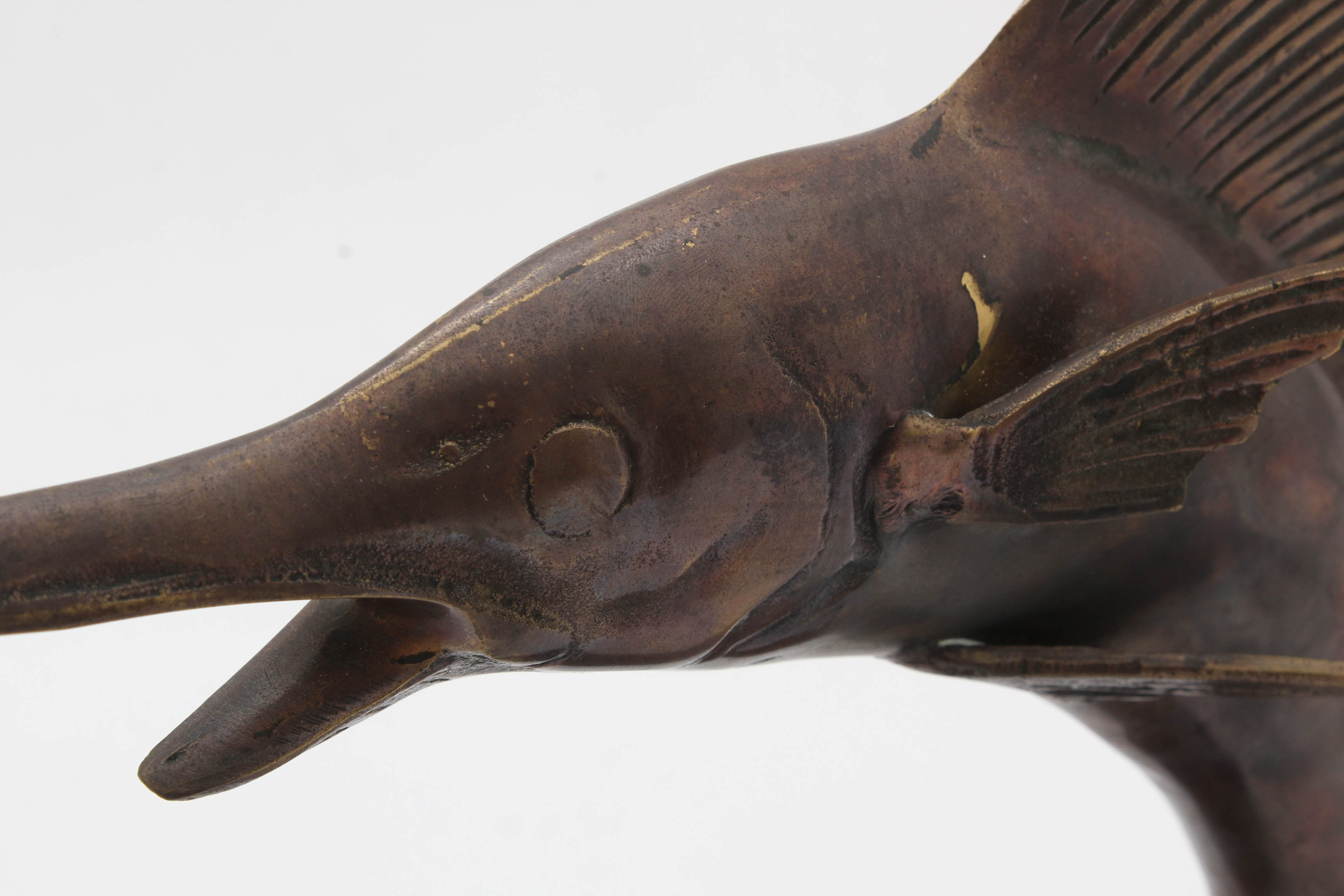 Frank Clark Brass Sailfish Sculpture