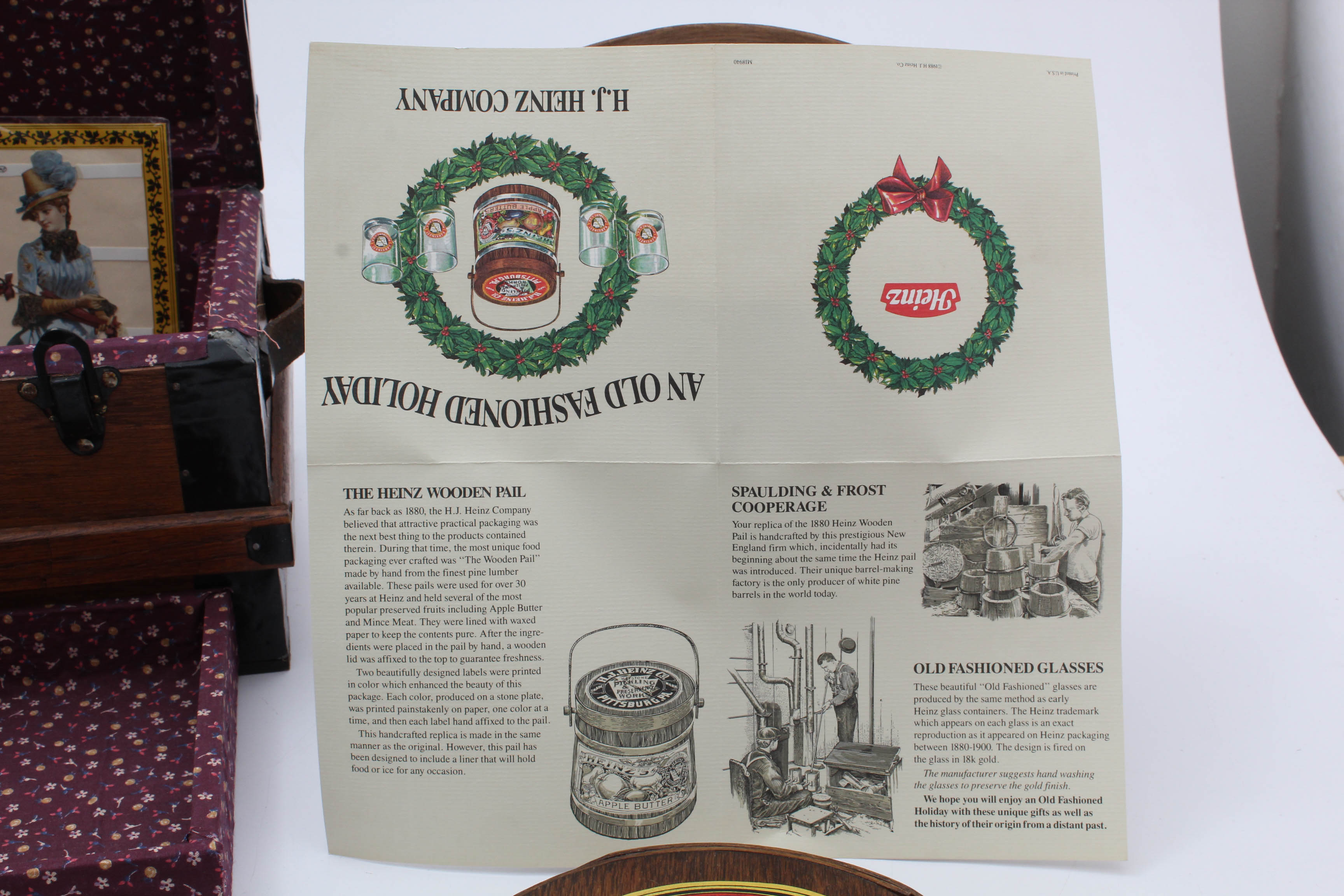 Vintage Wooden Pail and Chest