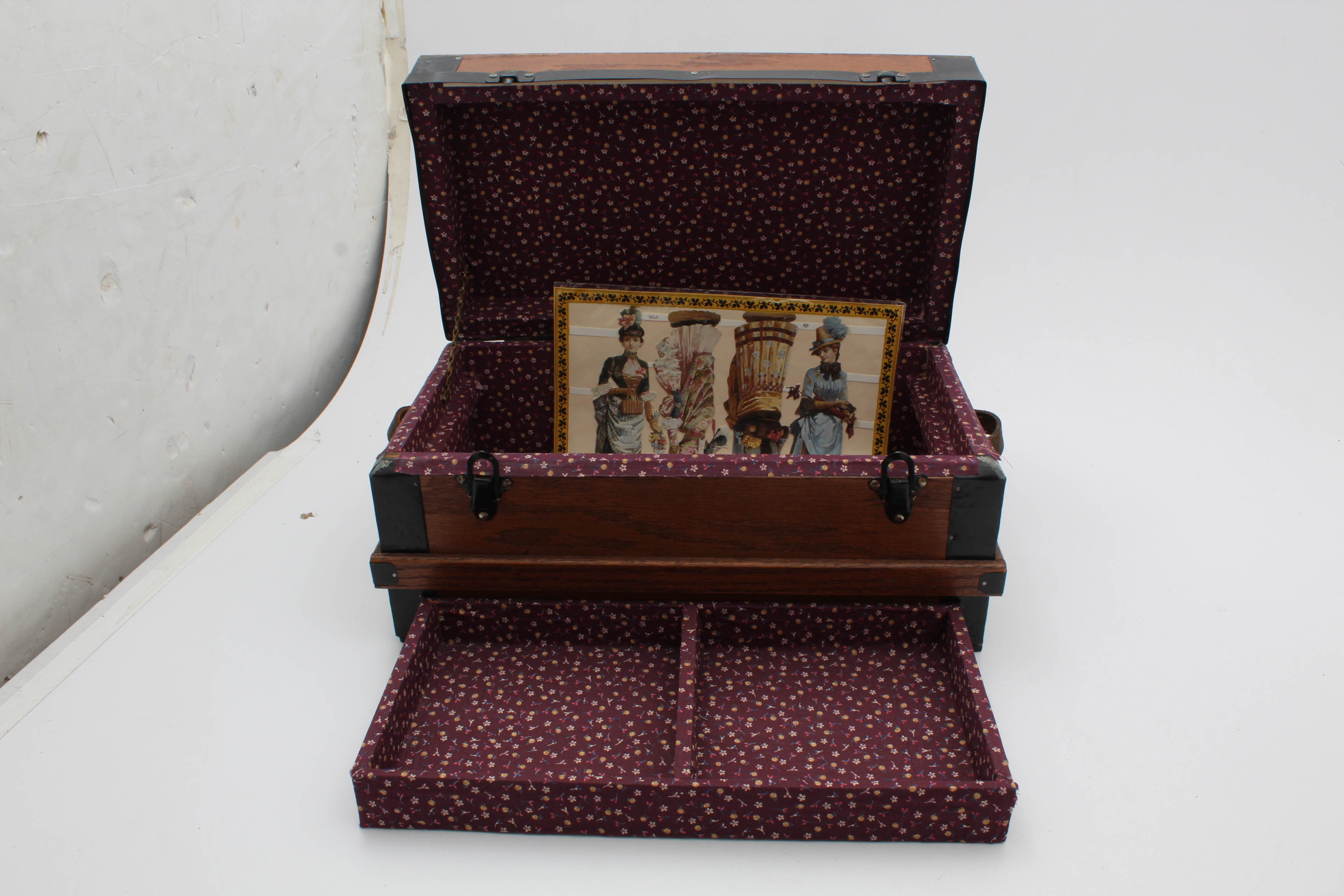 Vintage Wooden Pail and Chest