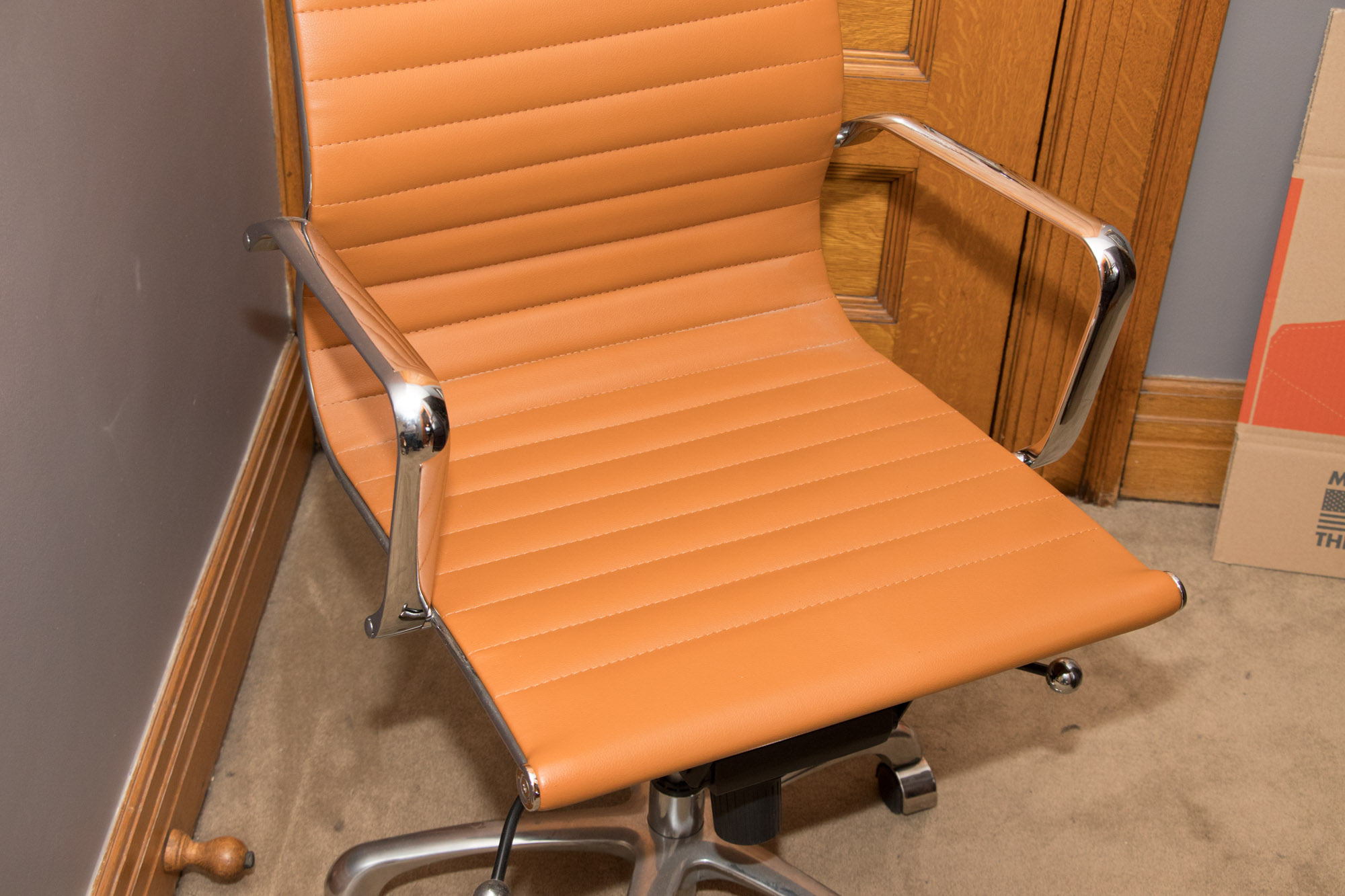 Vintage Burnt Orange Office Chair EBTH
