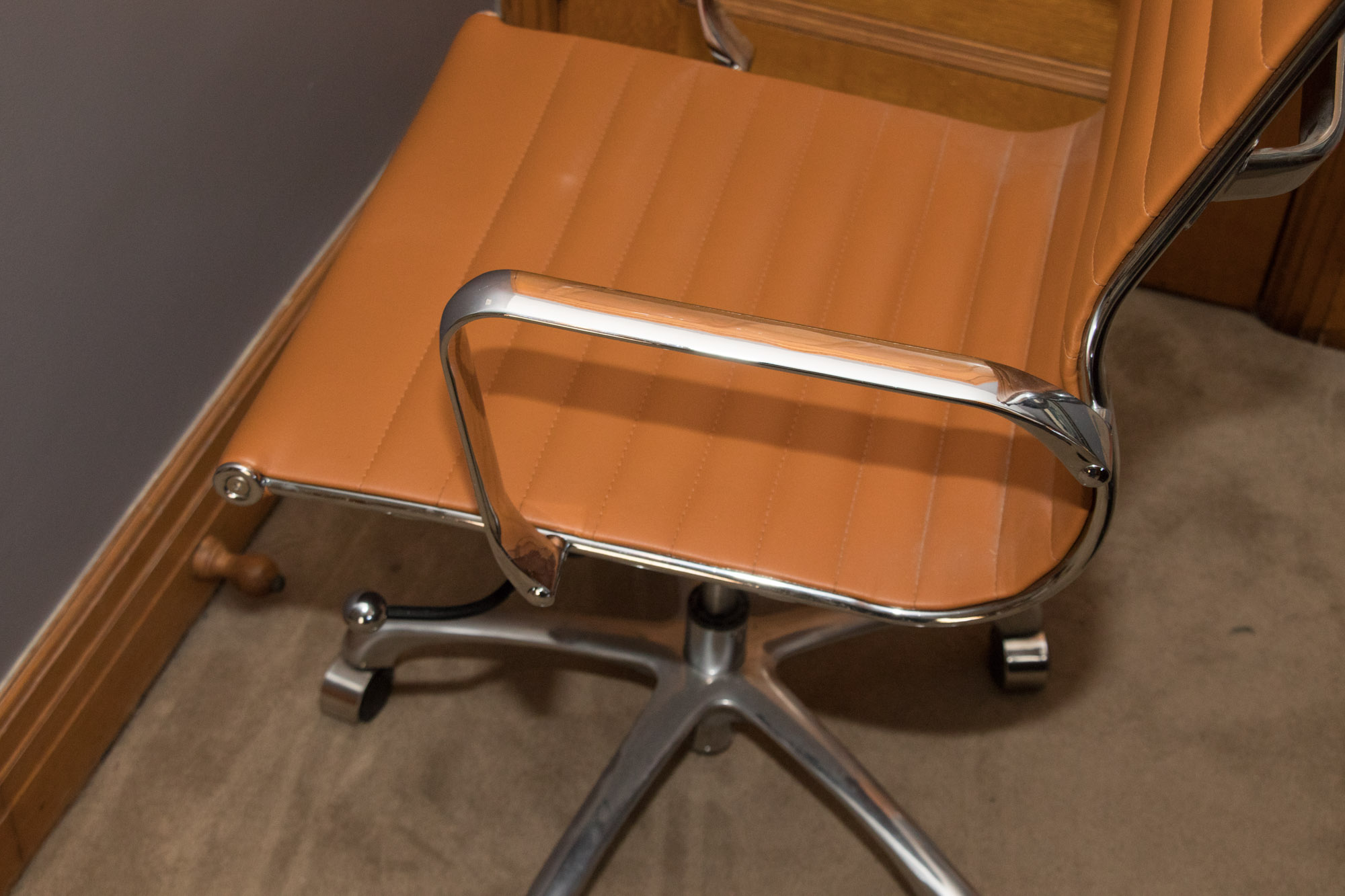 Vintage Burnt Orange Office Chair EBTH
