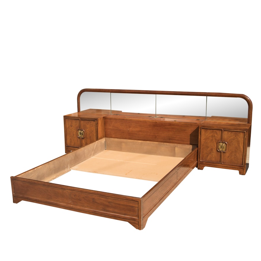 Thomasville "Mystique II" Queen Size Bed Frame, Nightstands, Headboard