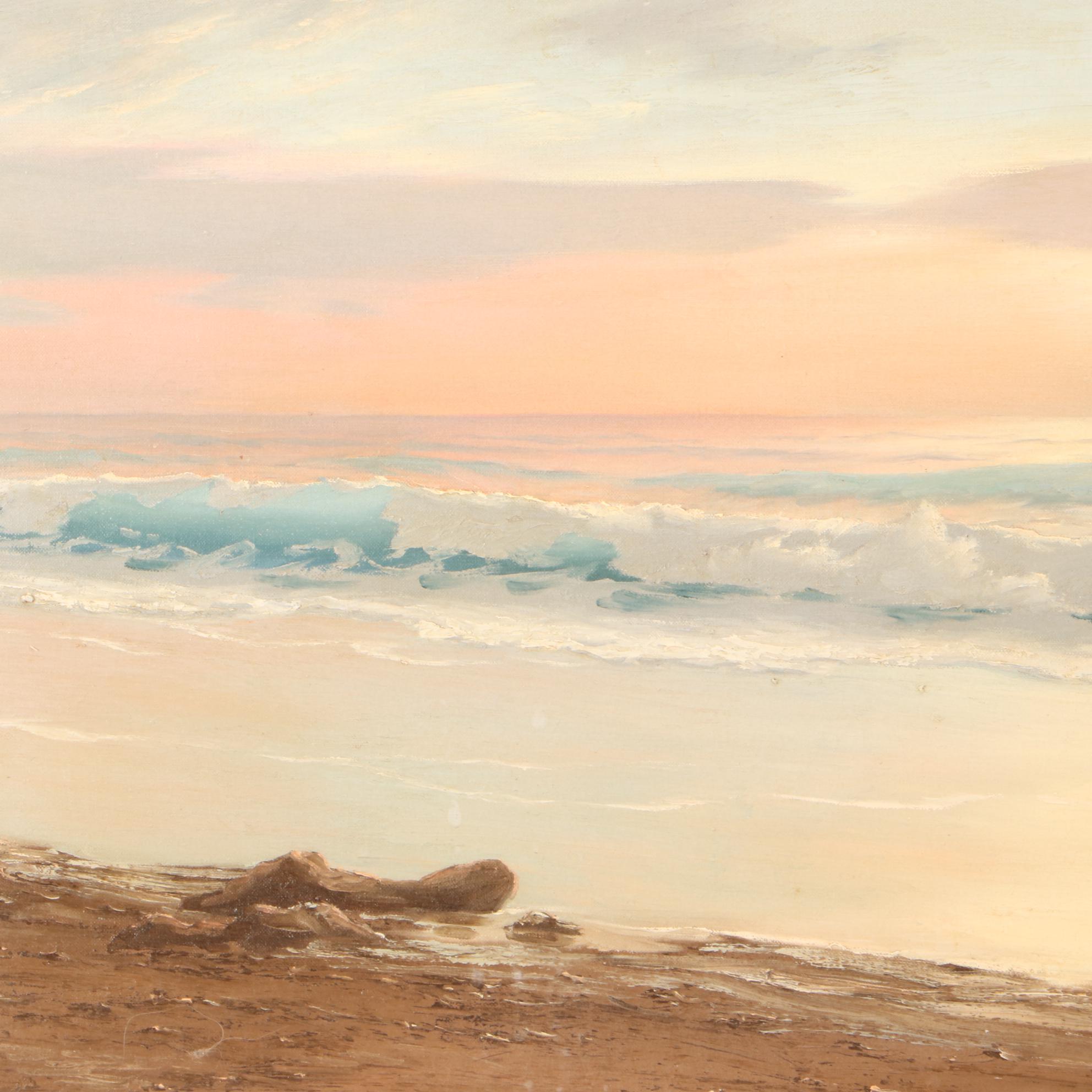 Robert Weeks Oil Painting of Coastal Sunset