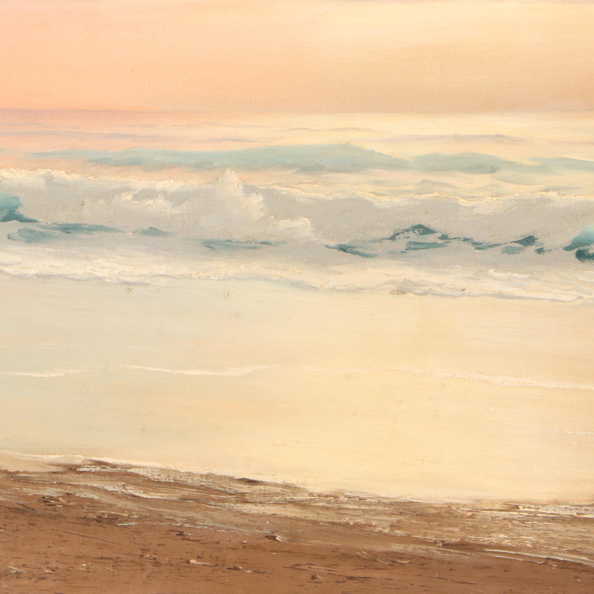Robert Weeks Oil Painting of Coastal Sunset