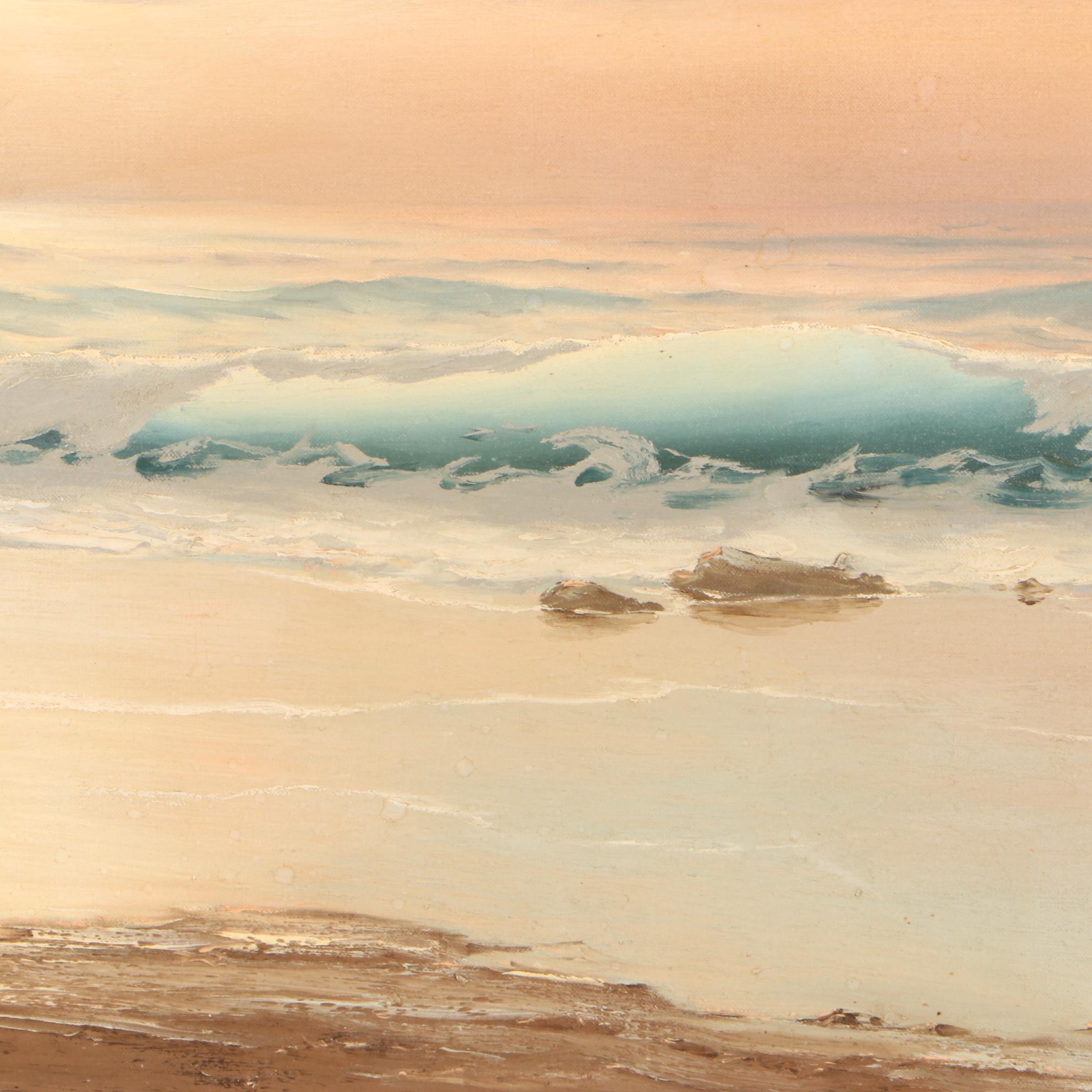 Robert Weeks Oil Painting of Coastal Sunset