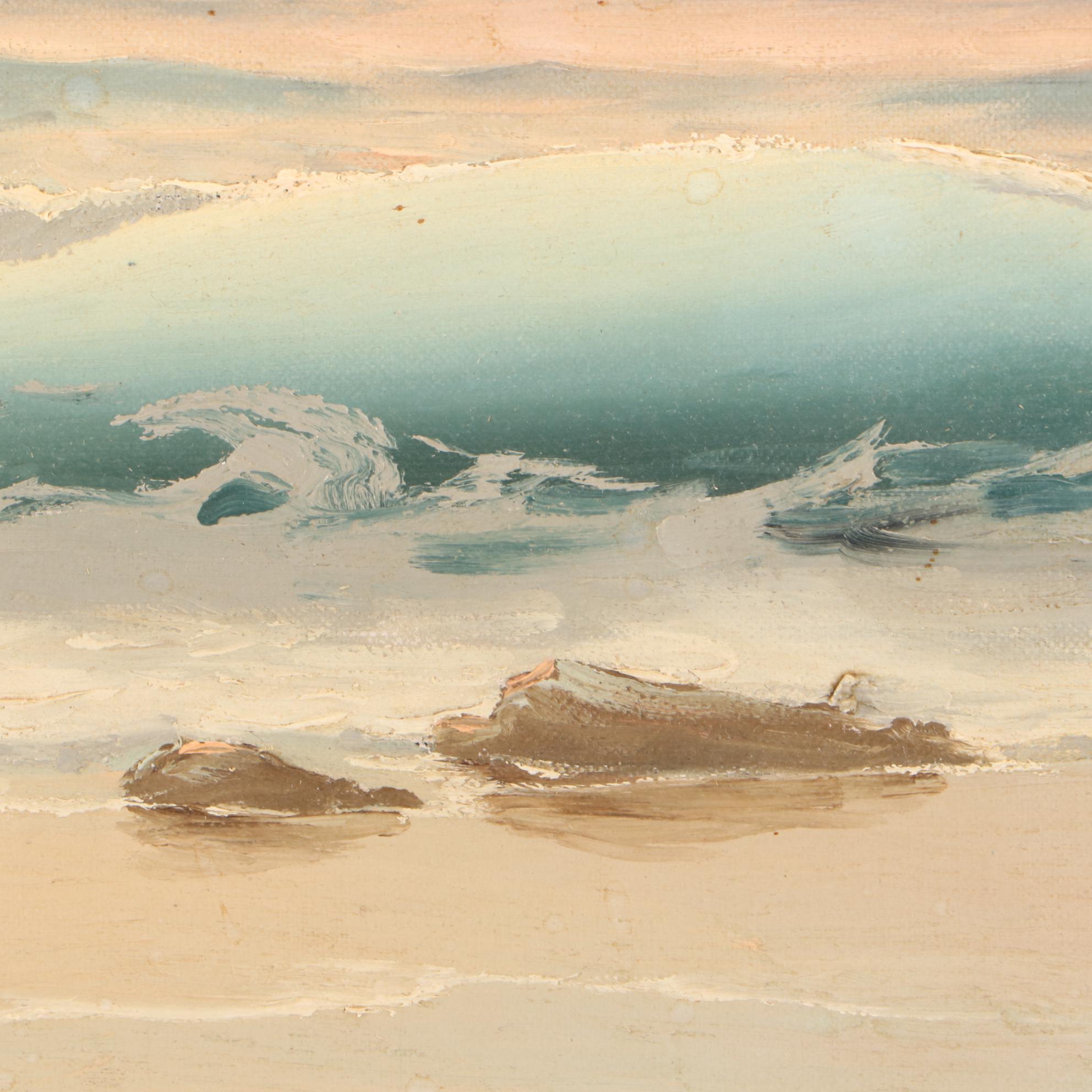 Robert Weeks Oil Painting of Coastal Sunset