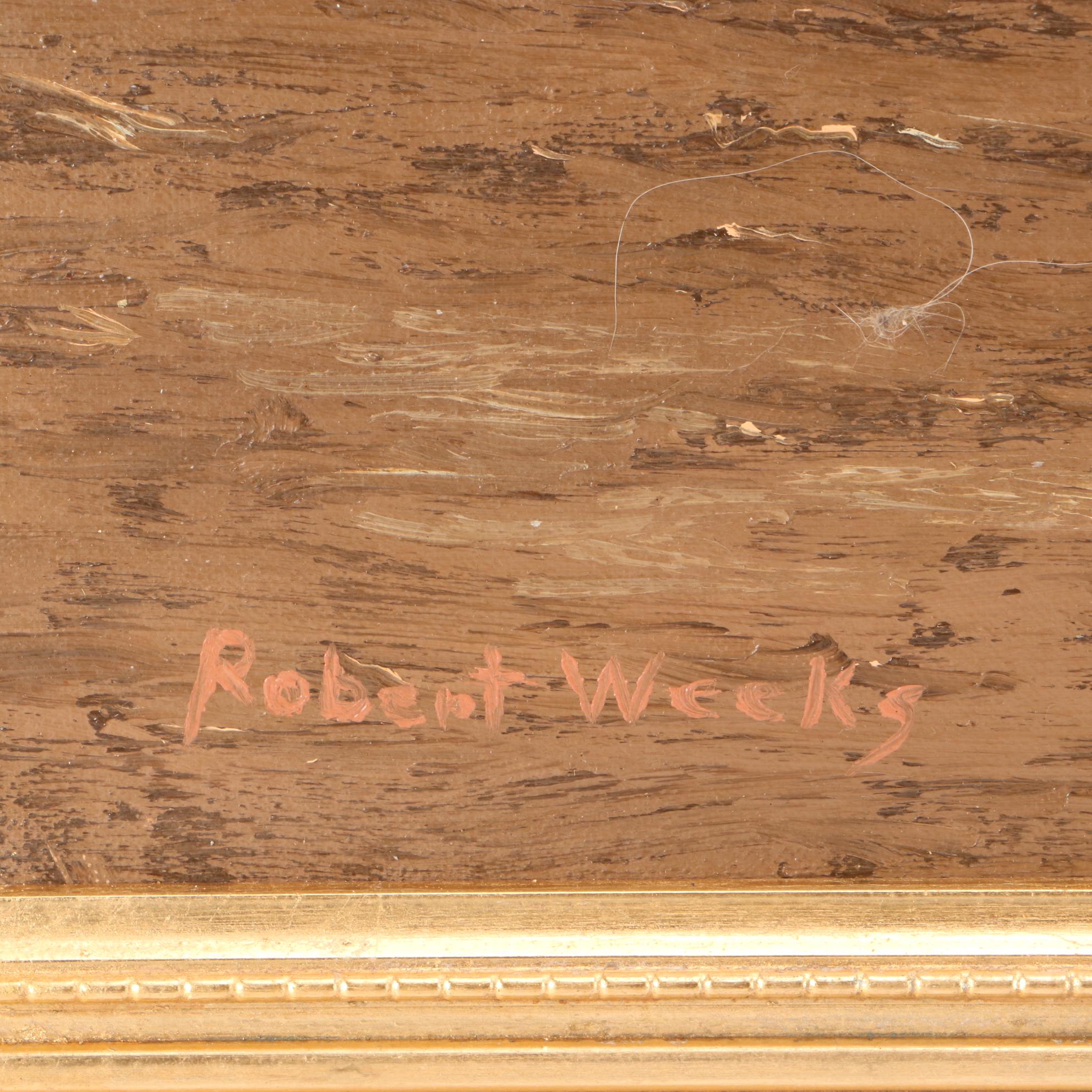 Robert Weeks Oil Painting of Coastal Sunset