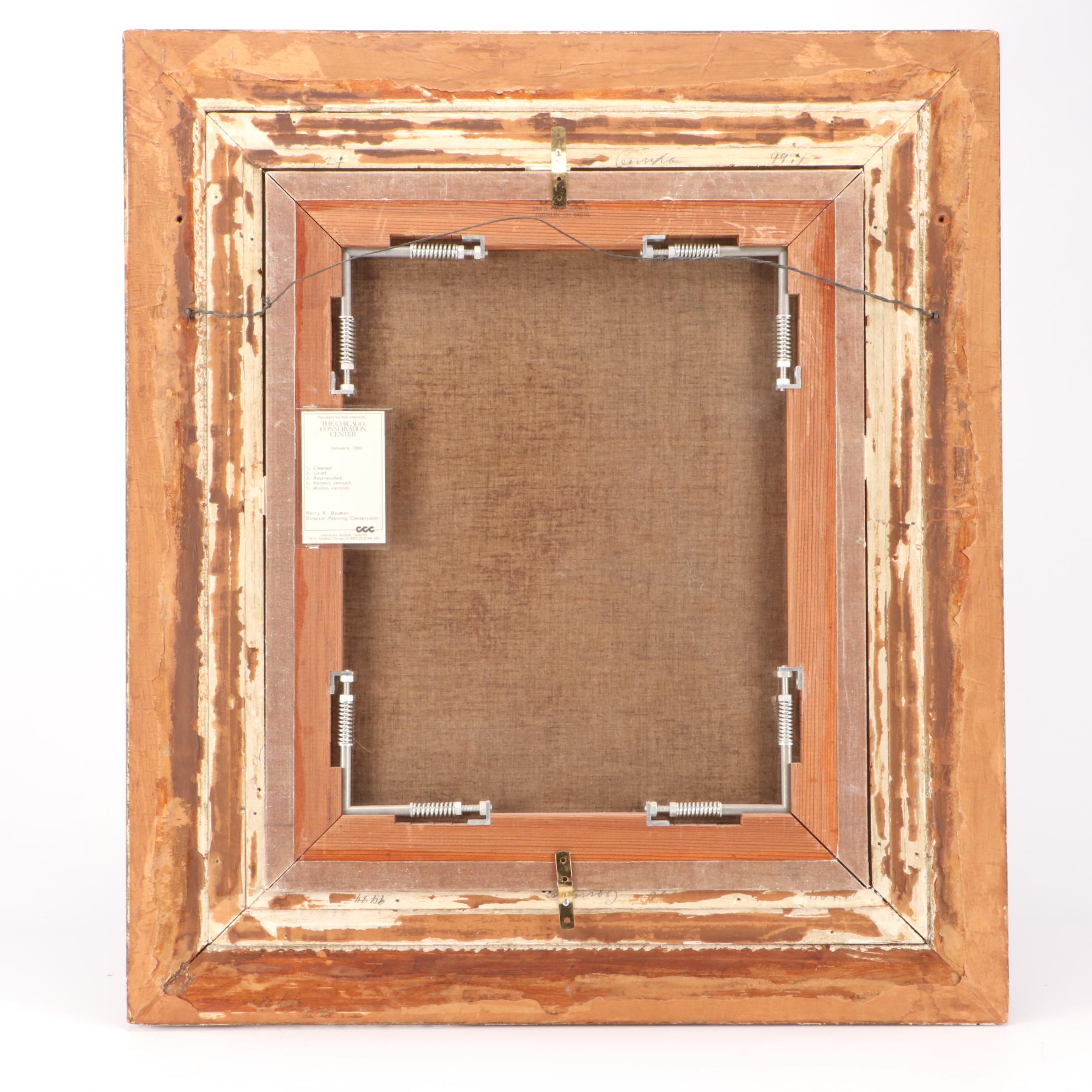 A.B. Mellish Oil Painting of Mother and Daughter