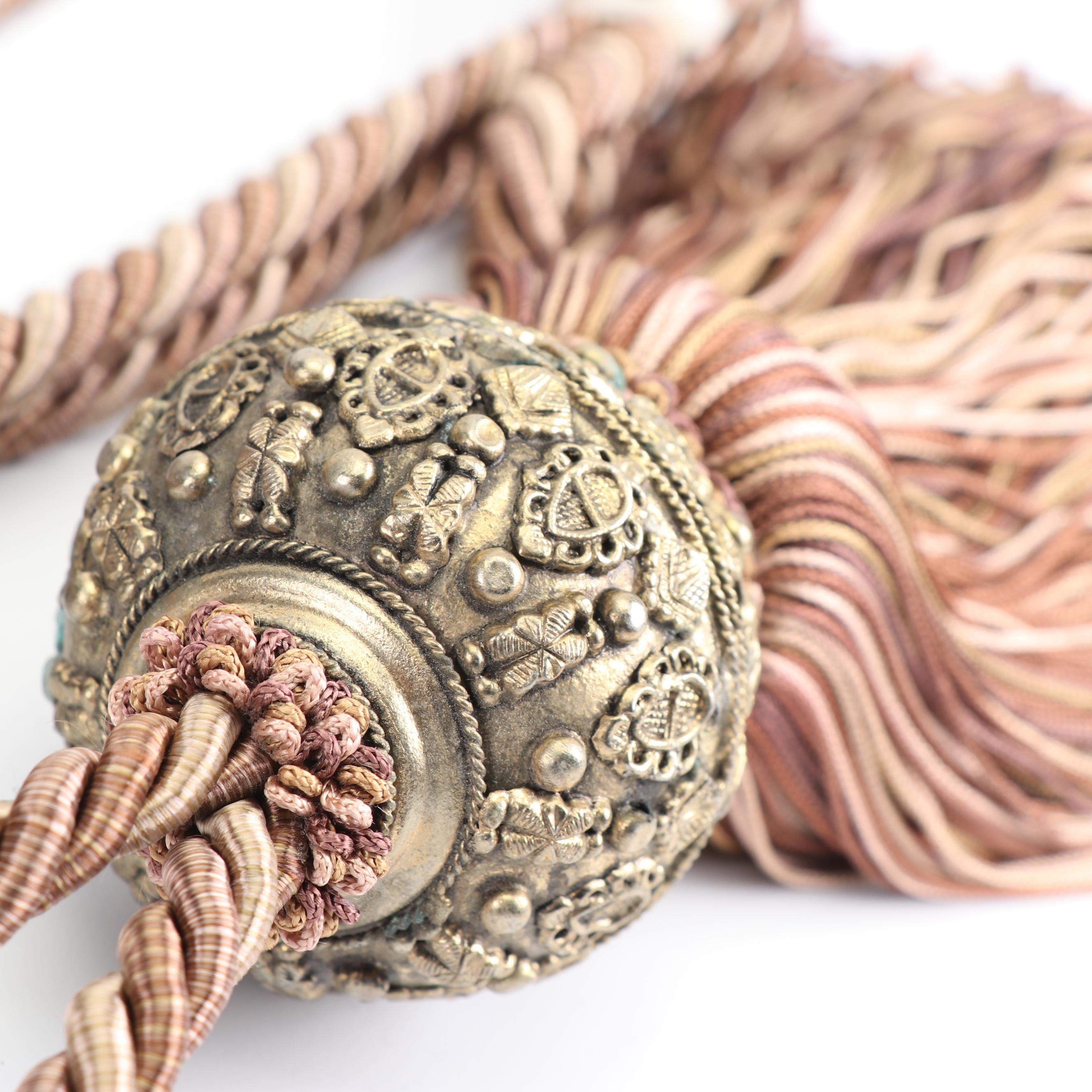 Curtain Tie Backs Set with Decorative Beads