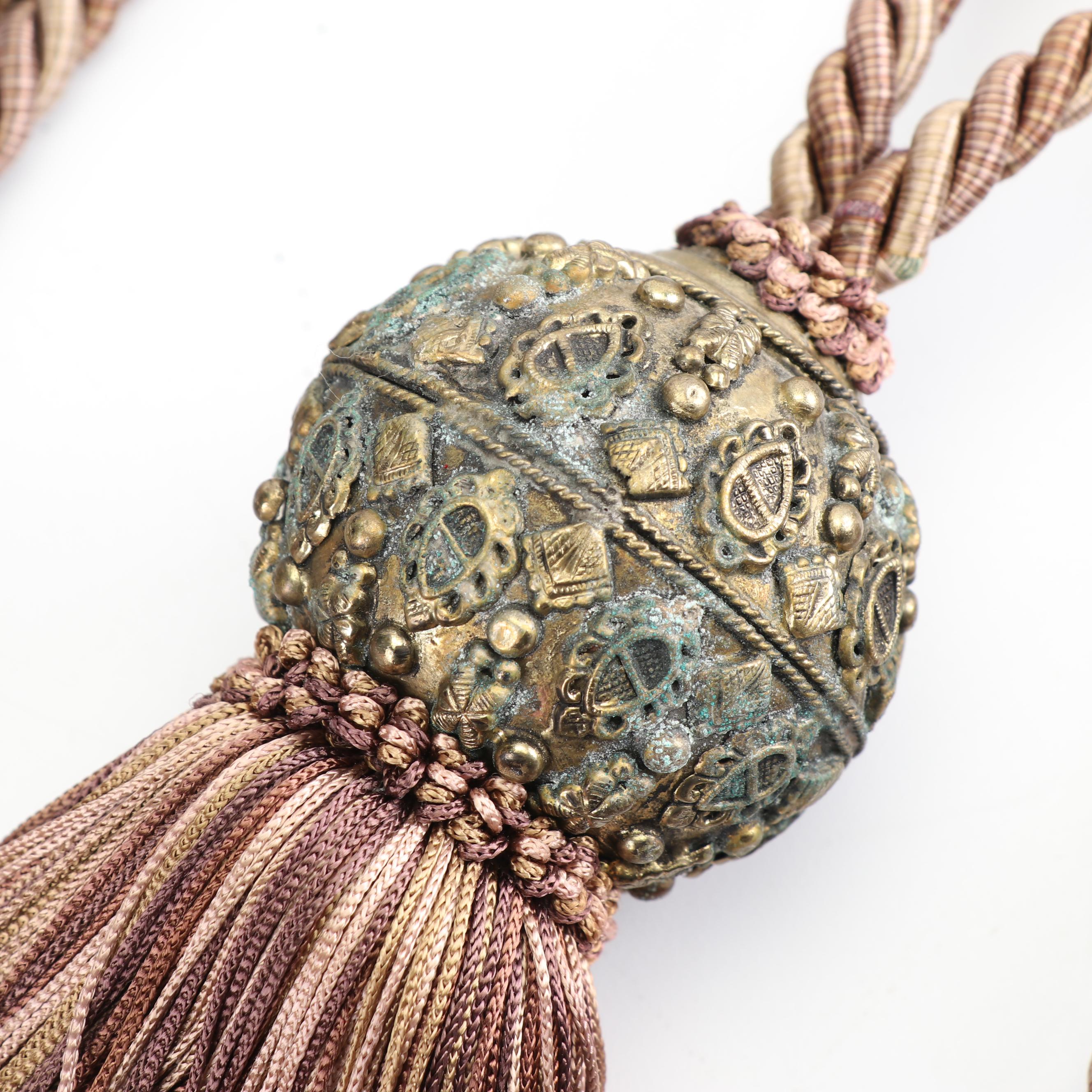 Curtain Tie Backs Set with Decorative Beads