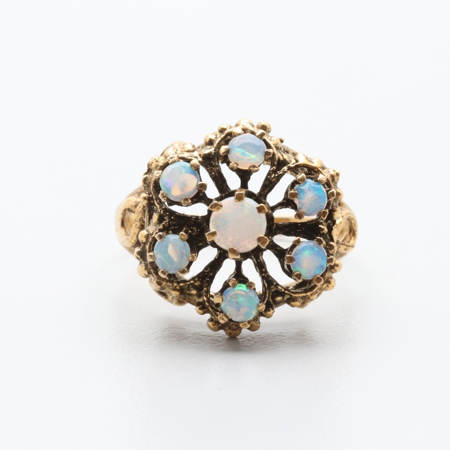 14K Yellow Gold Opal Ring