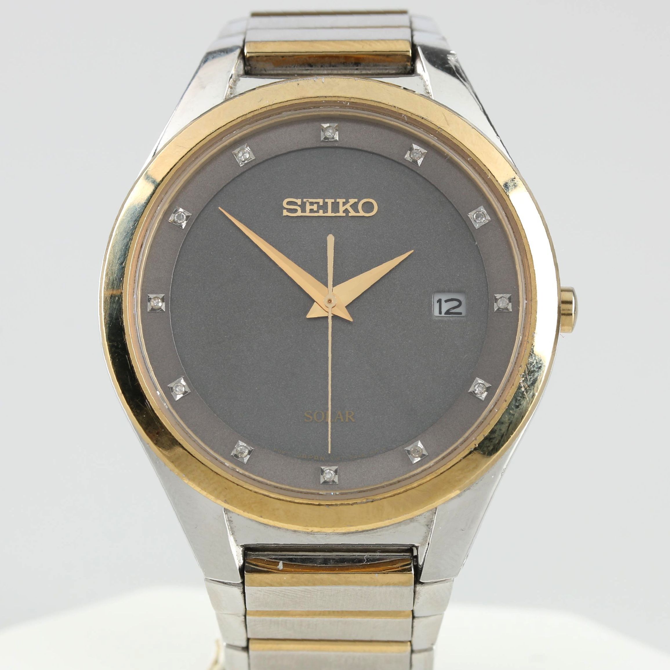 Seiko Solar Two-Tone Diamond Watch