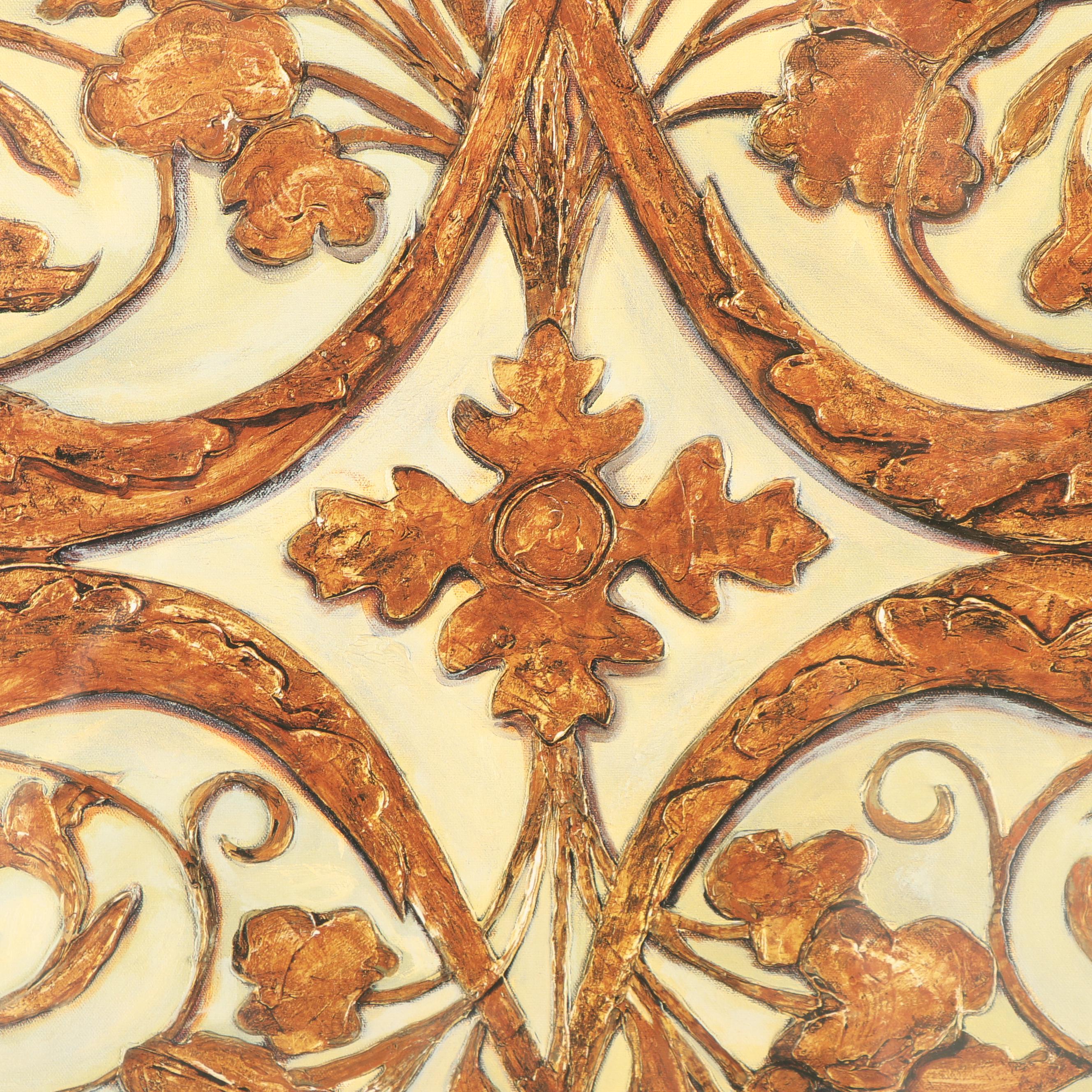 Offset Lithographs of Scroll Designs