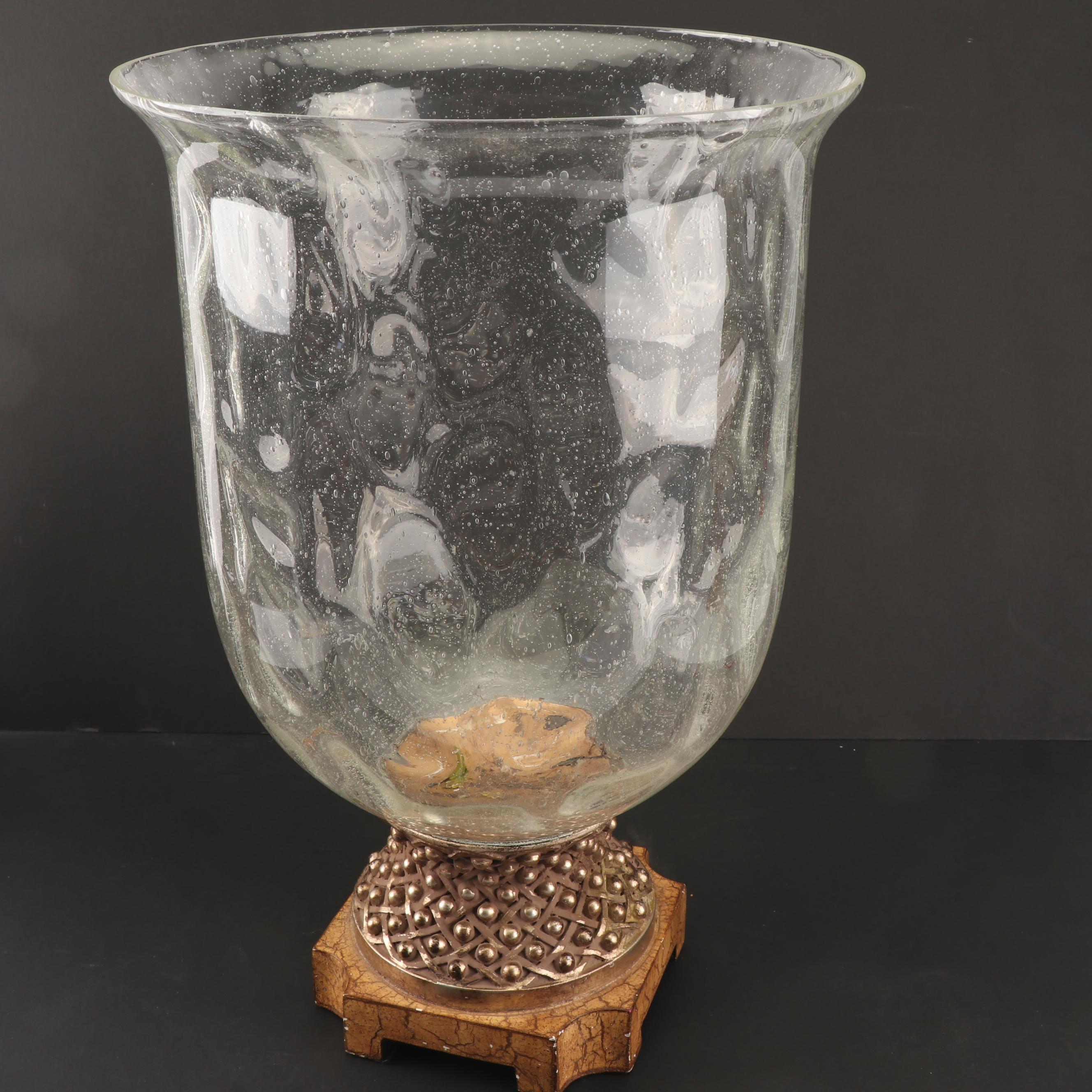 Austin Productions Glass Hurricane with Decorative Finials