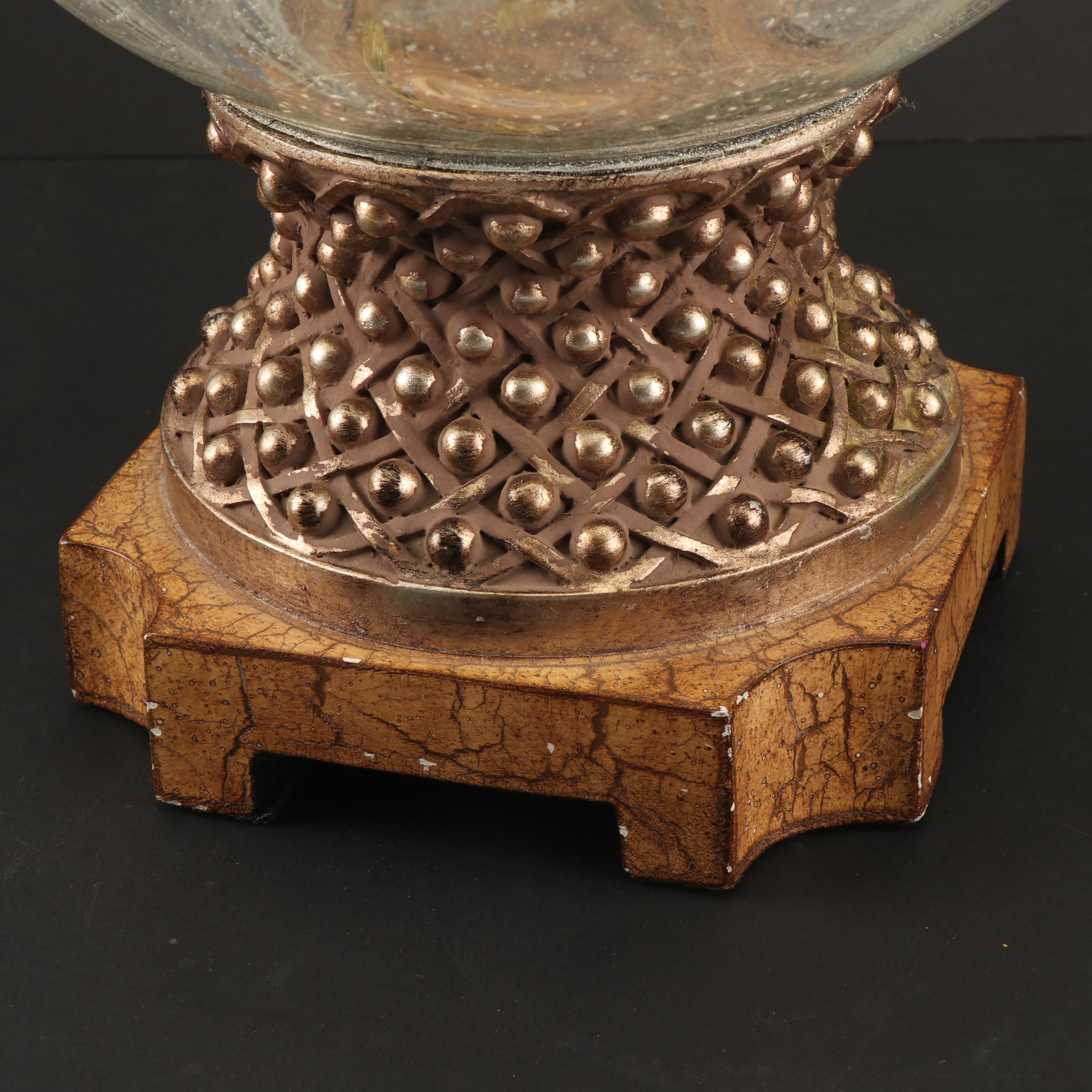 Austin Productions Glass Hurricane with Decorative Finials