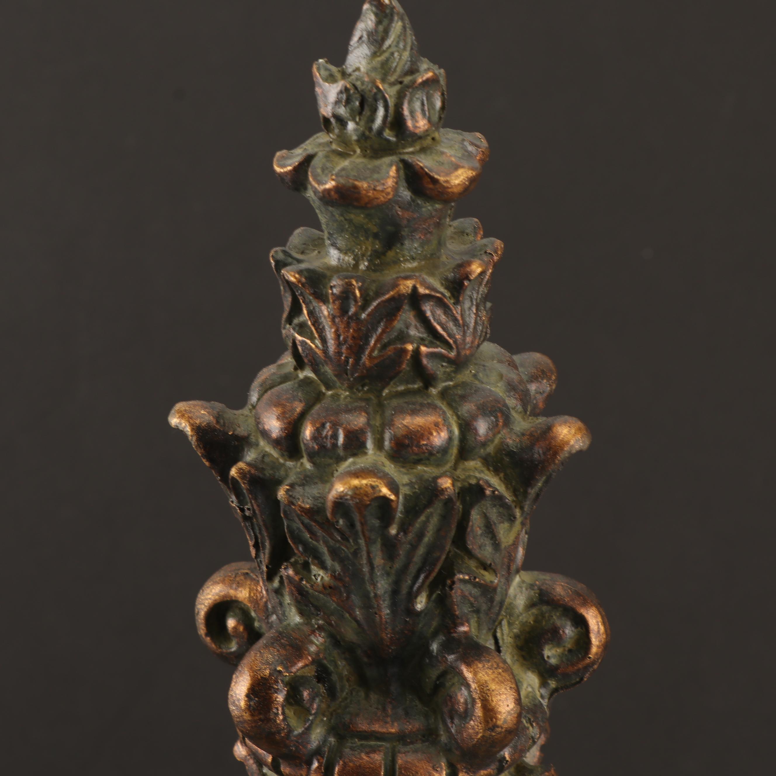 Austin Productions Glass Hurricane with Decorative Finials