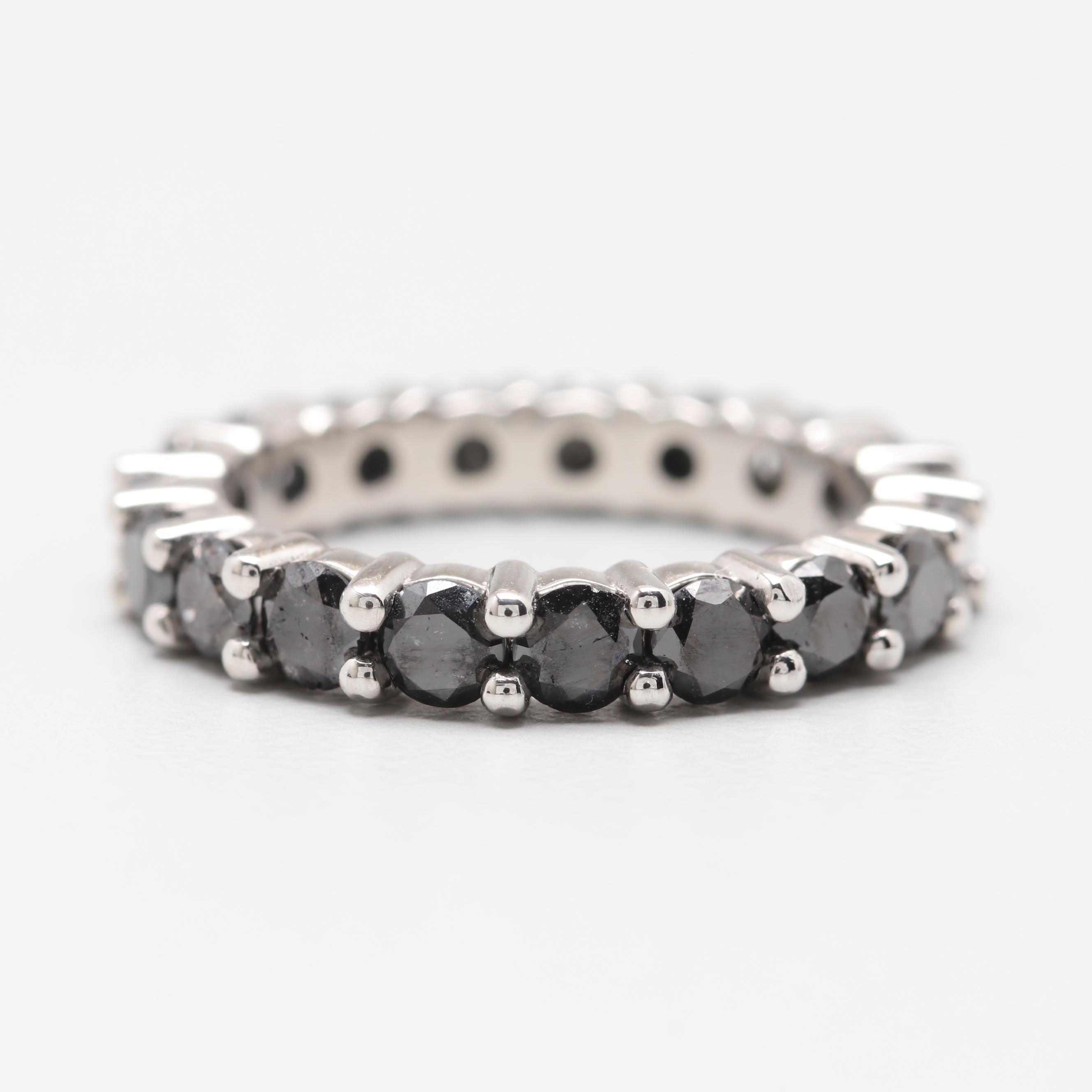 Platinum Black 2.05 CTW Diamond Eternity Ring
