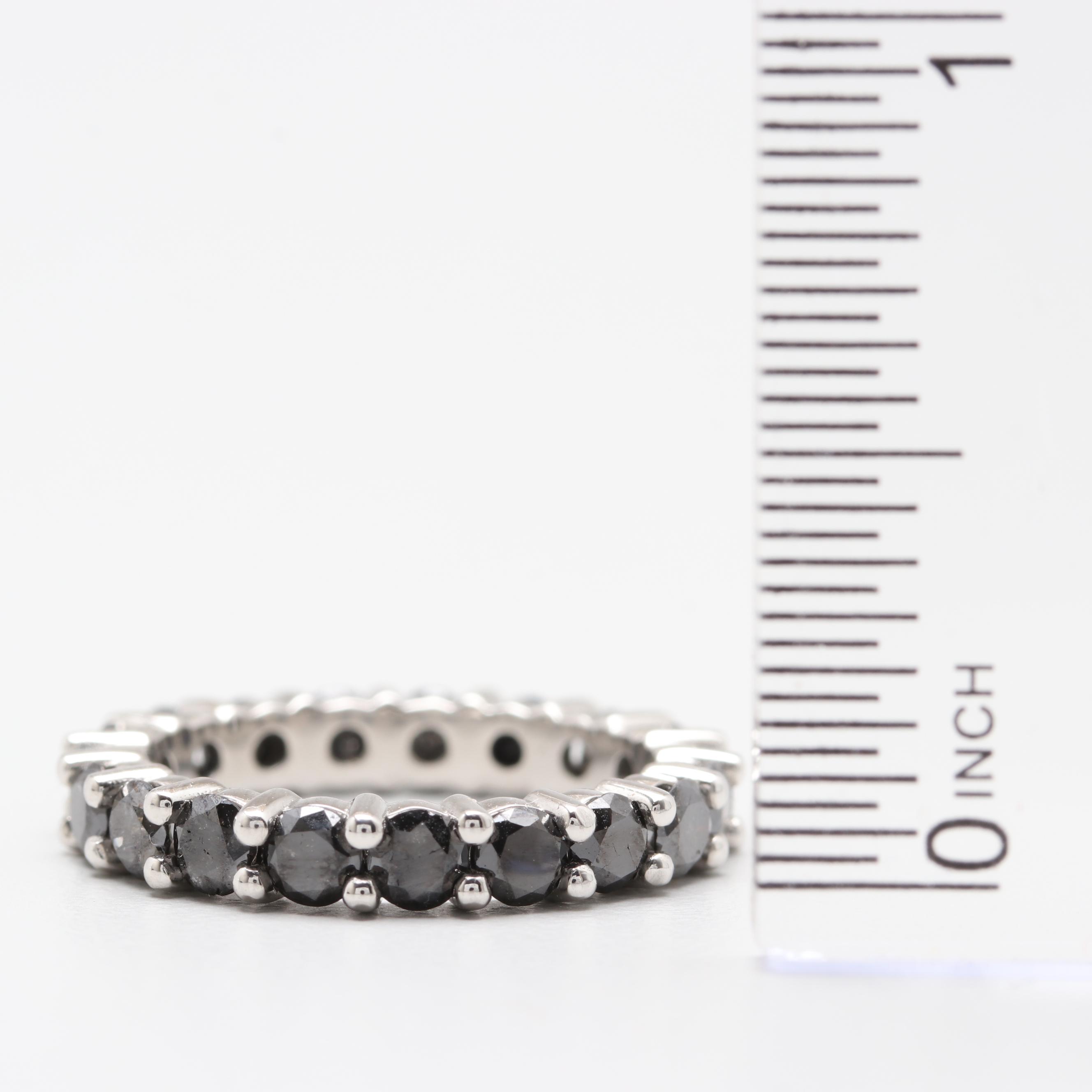 Platinum Black 2.05 CTW Diamond Eternity Ring