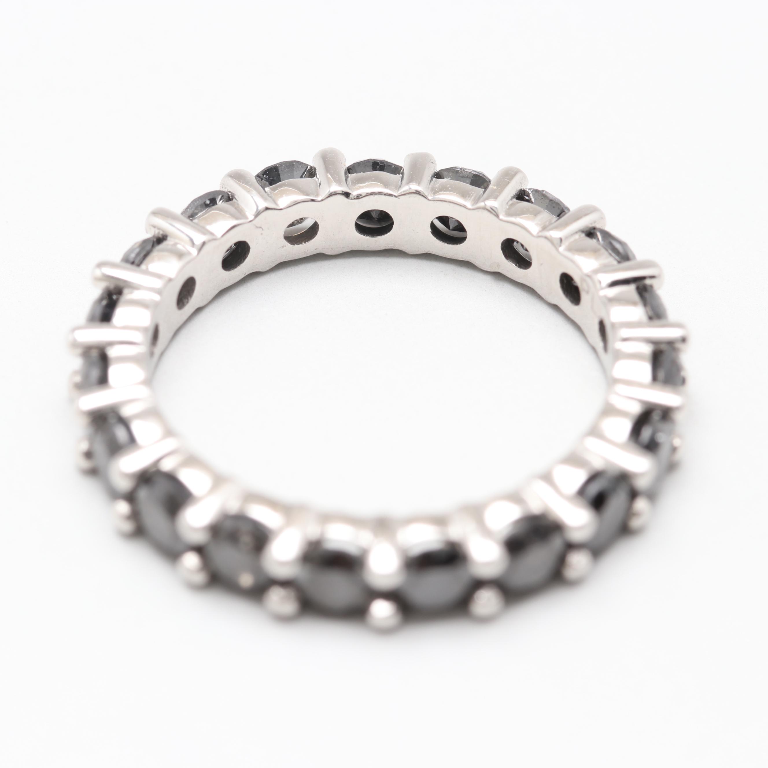 Platinum Black 2.05 CTW Diamond Eternity Ring