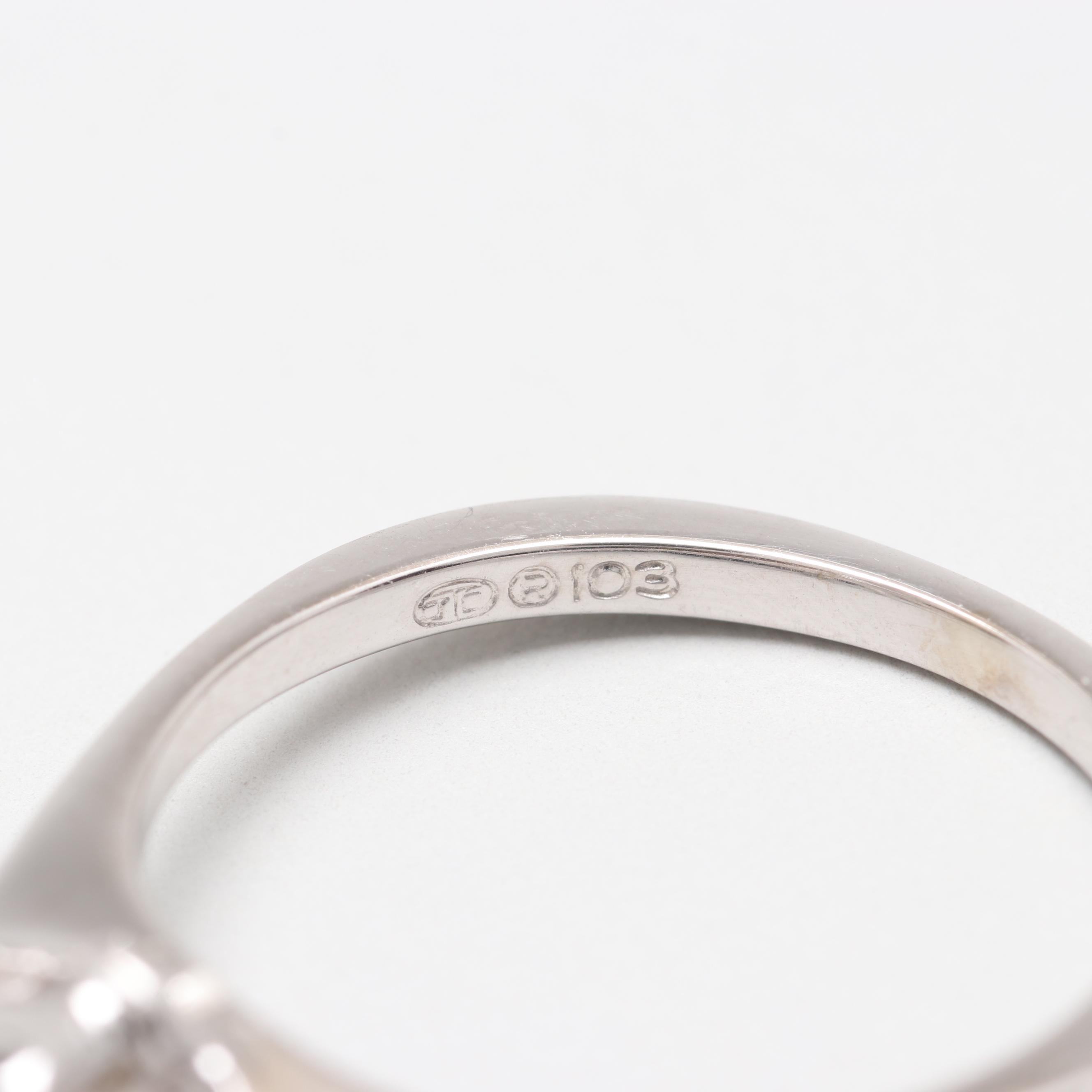 14K White Gold Diamond Interlocking Floral Ring Set