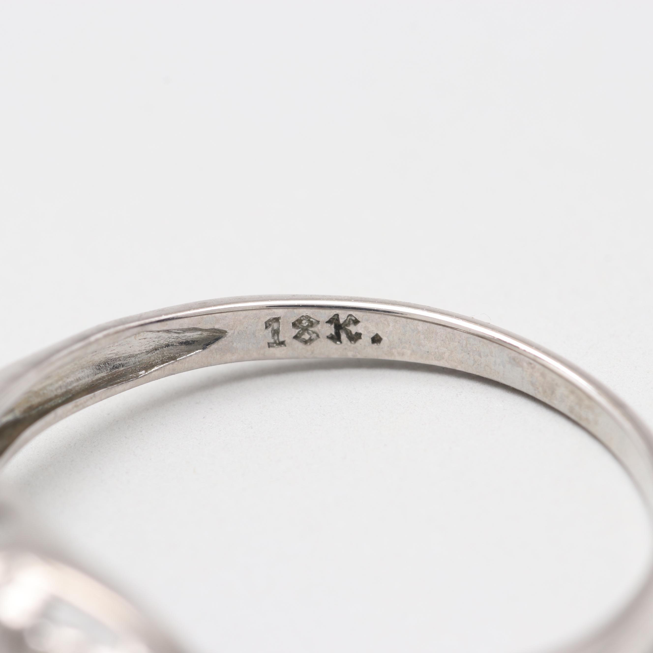 18K White Gold Diamond Ring