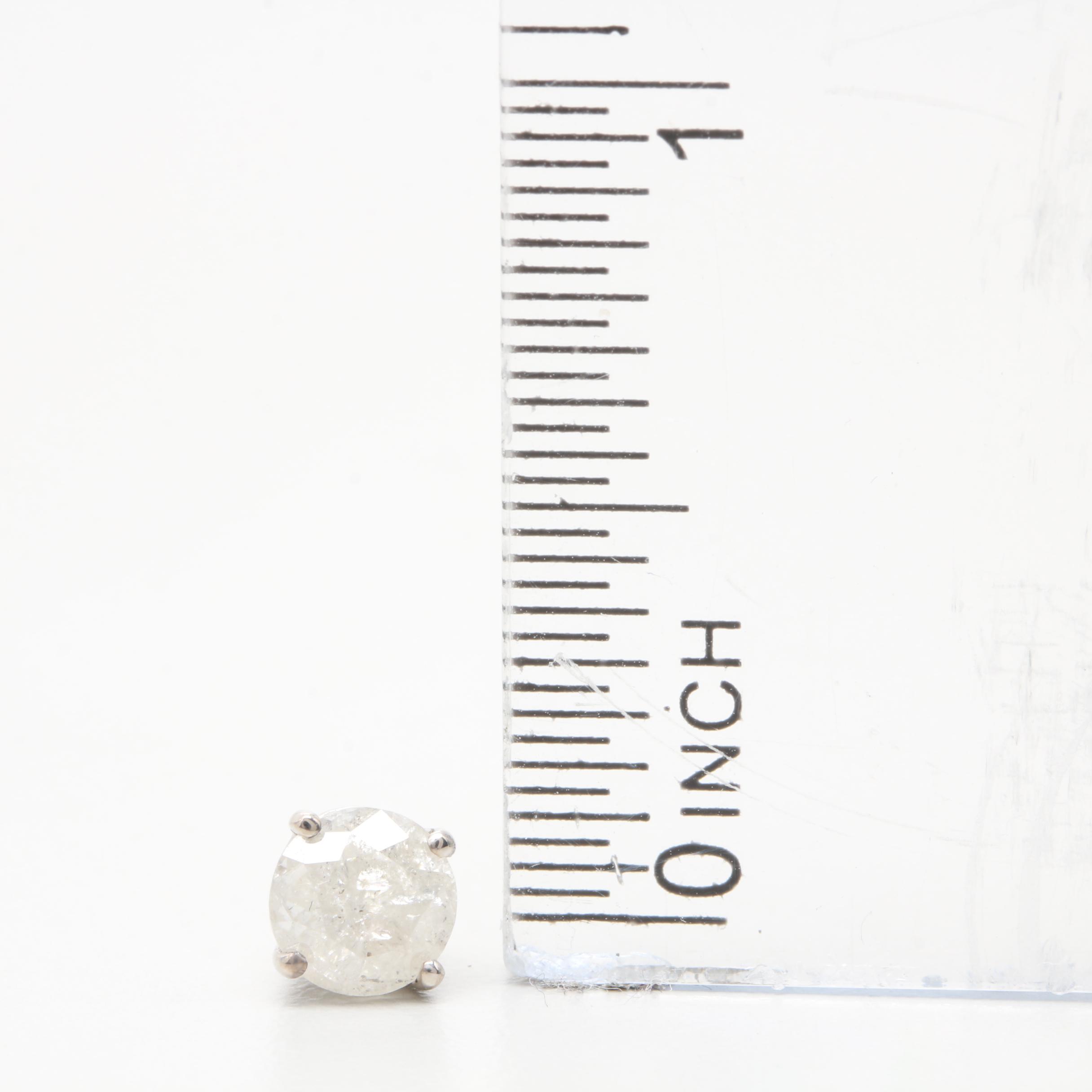 14K White Gold 1.33 CTW Diamond Stud Earrings