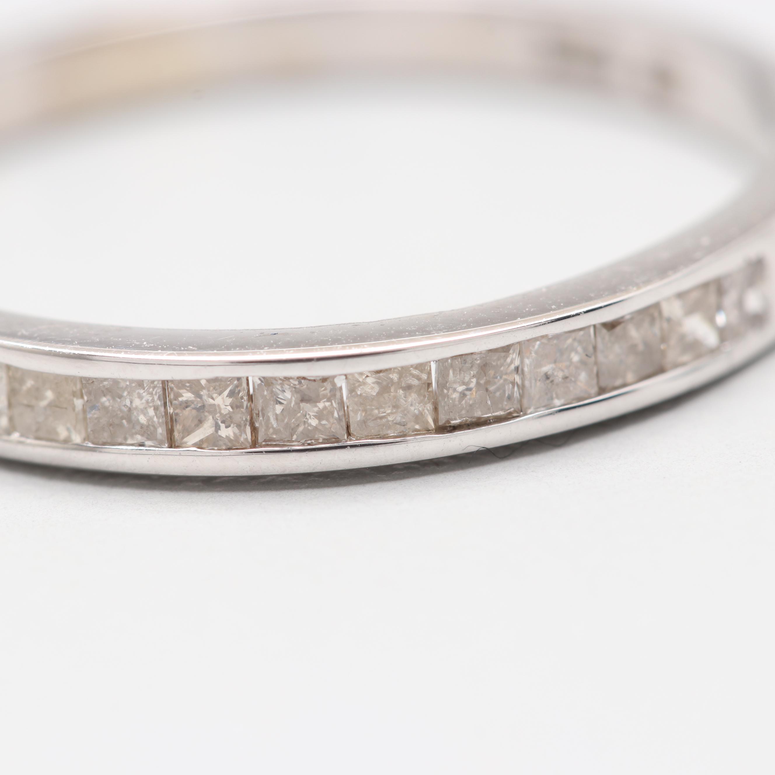 14K White Gold Channel Set Diamond Band Ring