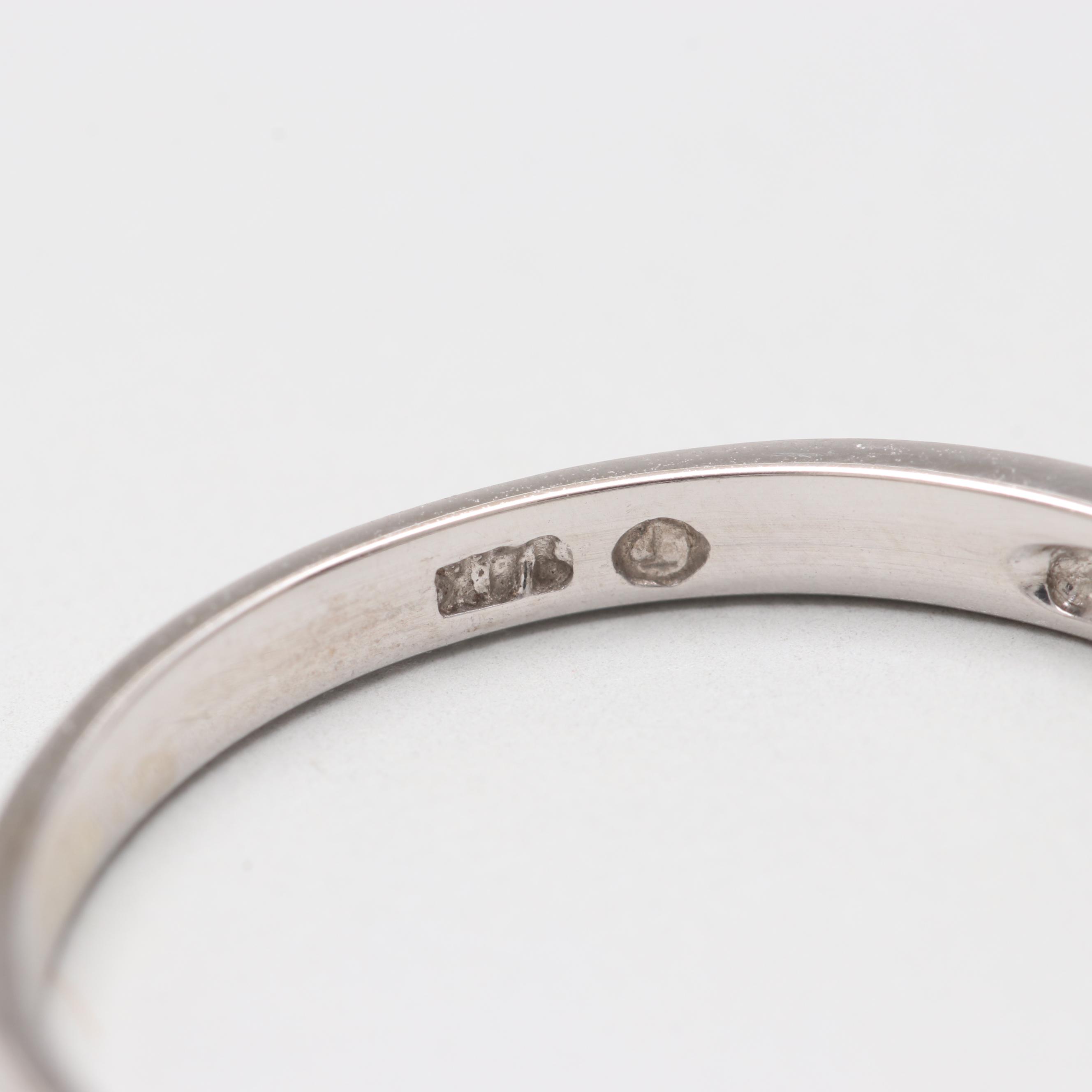 14K White Gold Channel Set Diamond Band Ring