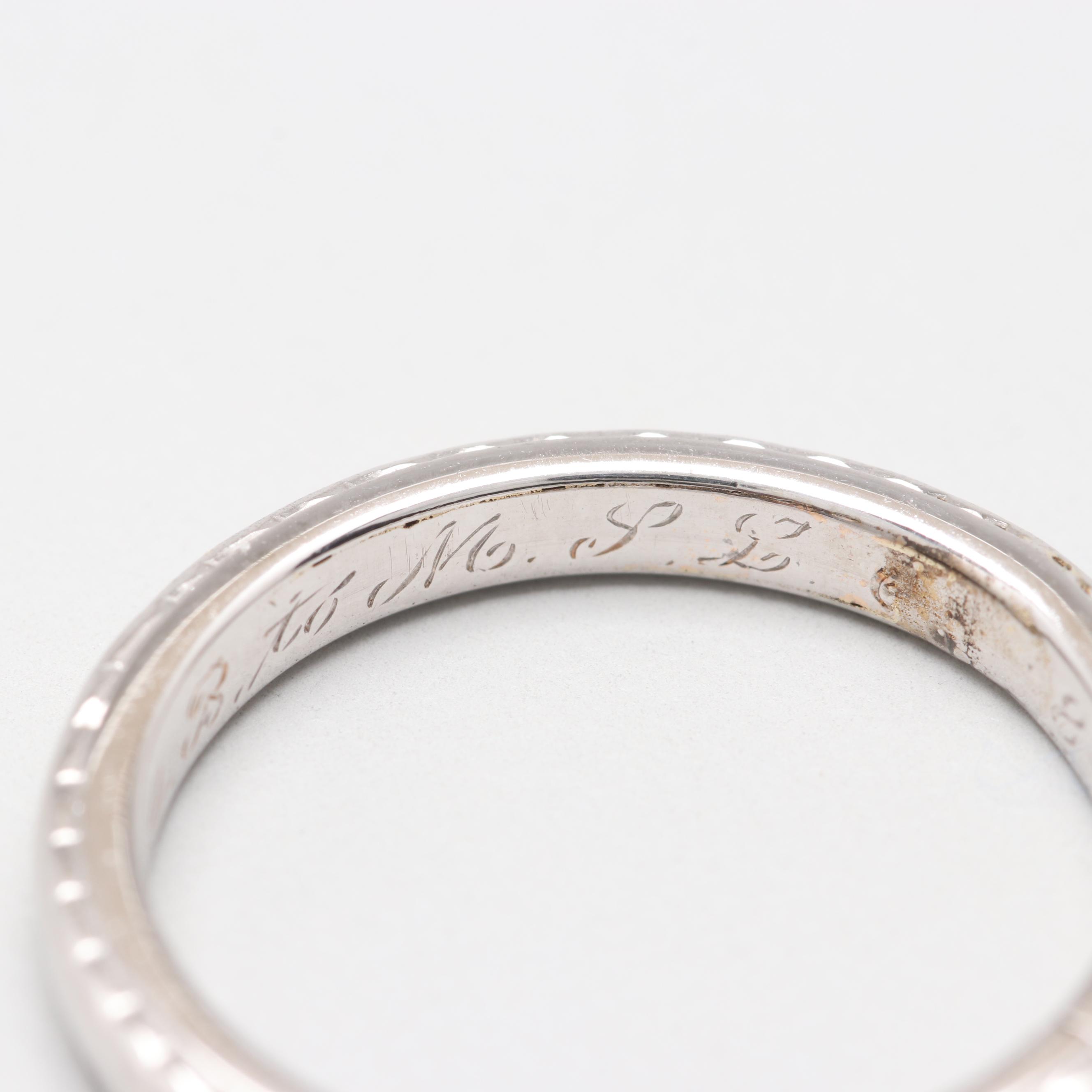 18K White Gold Ring Band