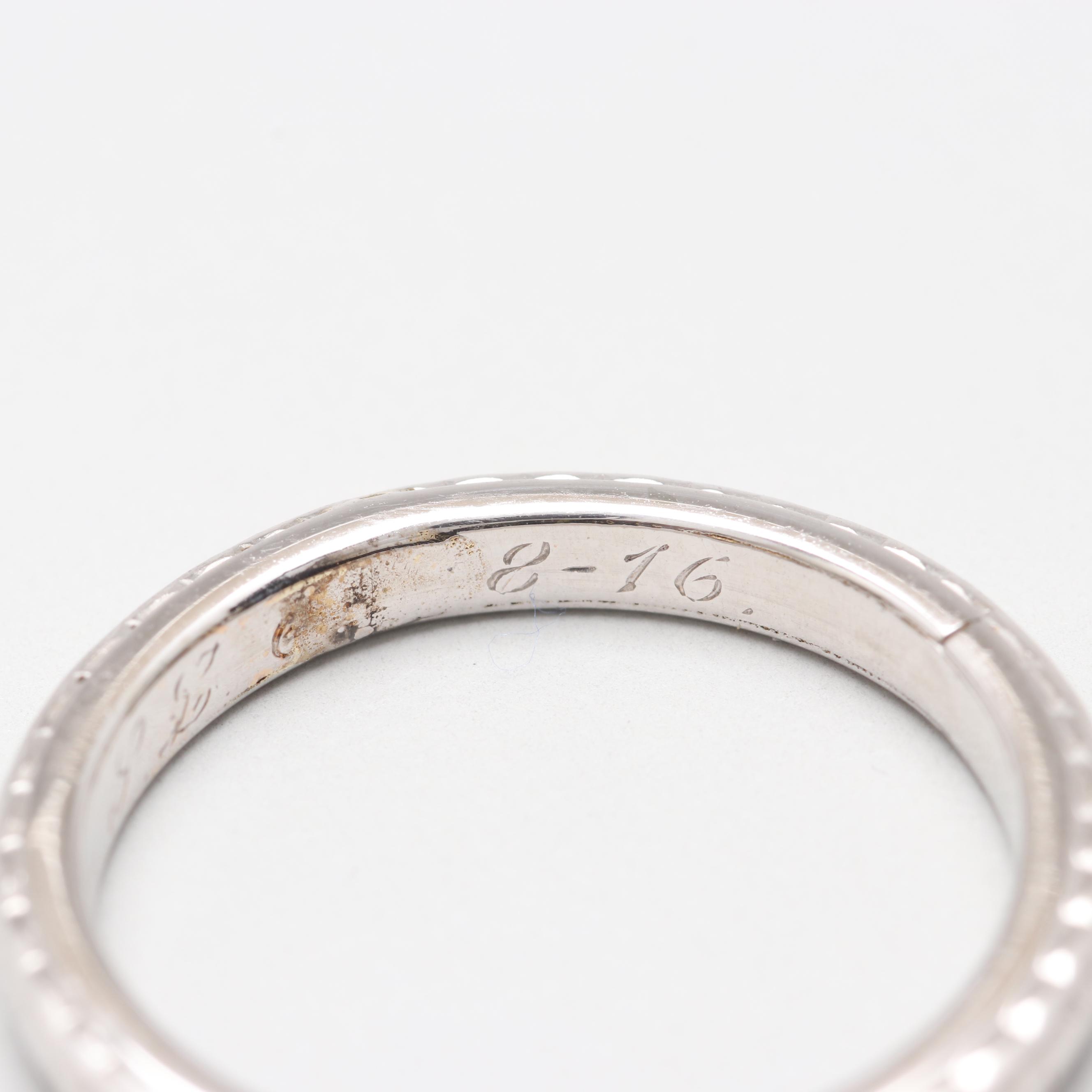 18K White Gold Ring Band