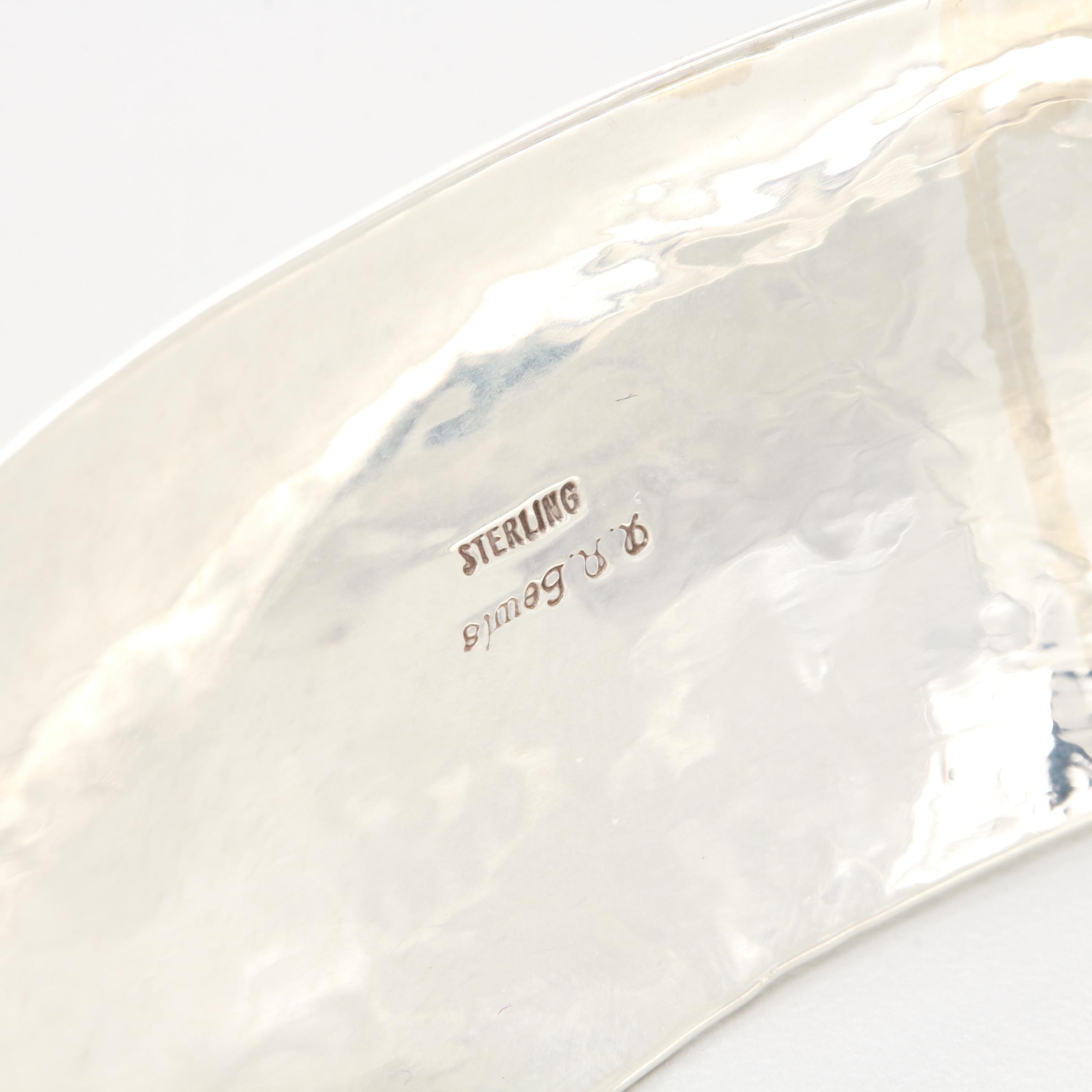 R.R. Lewis Sterling Silver Hammered Collar Necklace