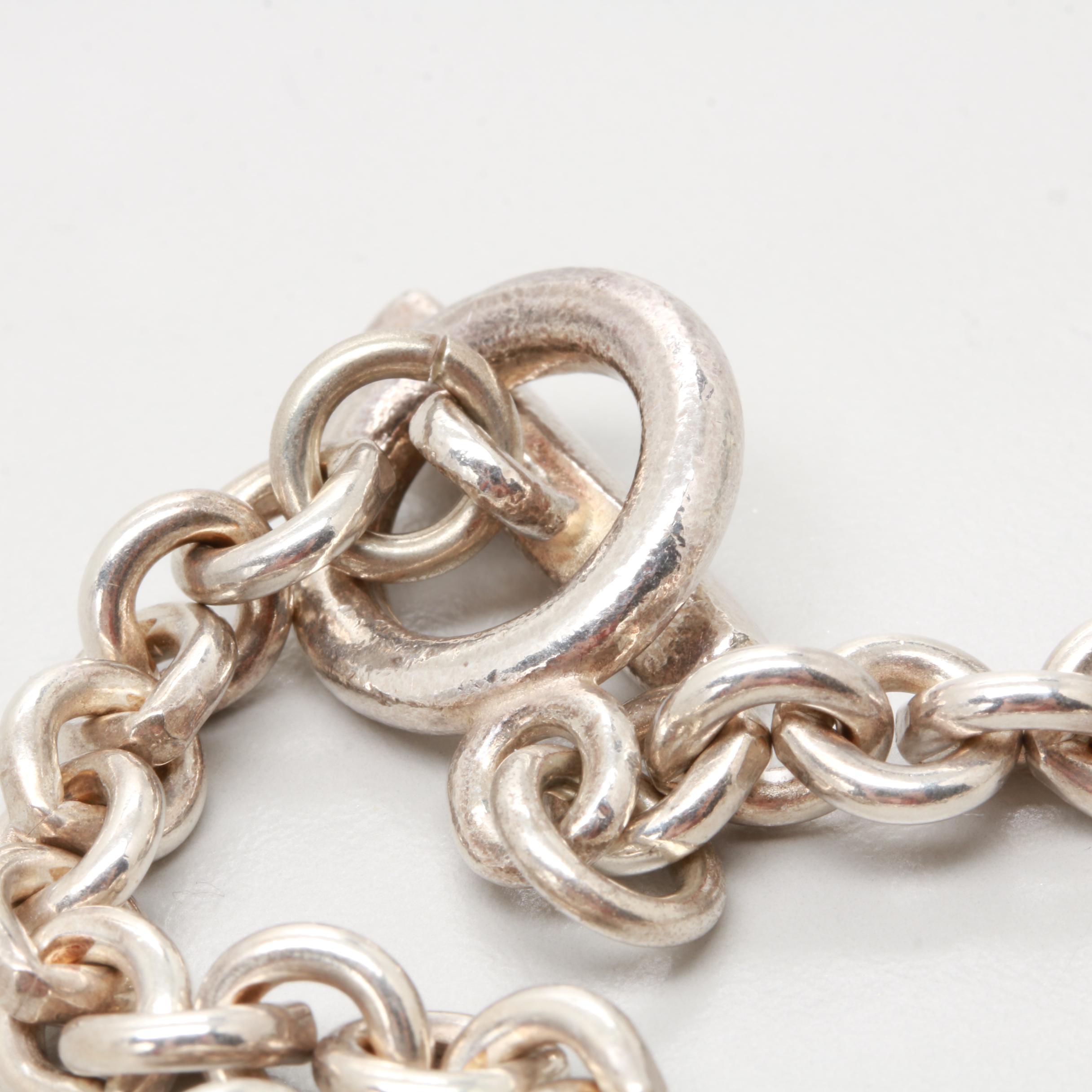 Guess Silver Tone Rolo Chain Necklace