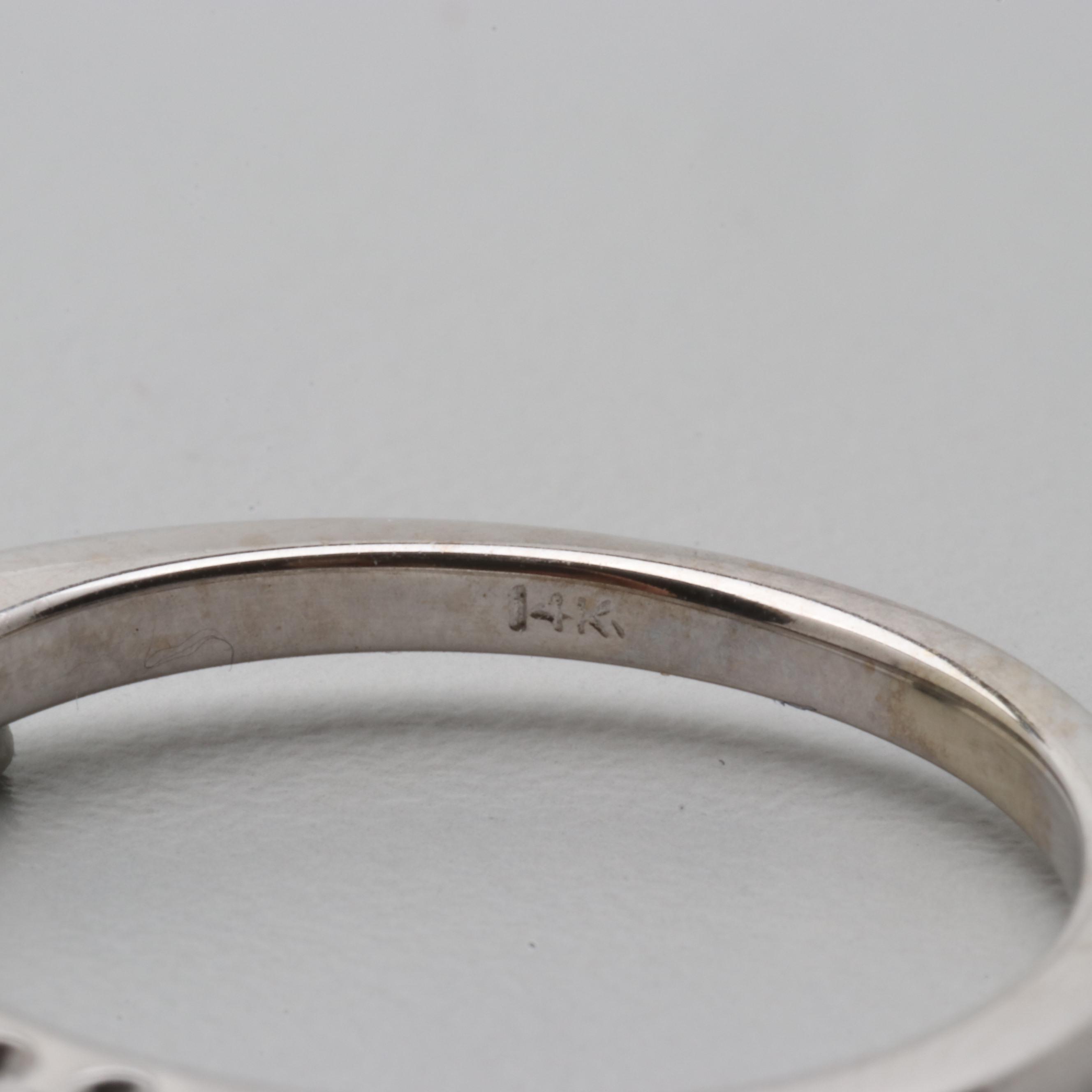 14K White Gold Diamond Ring