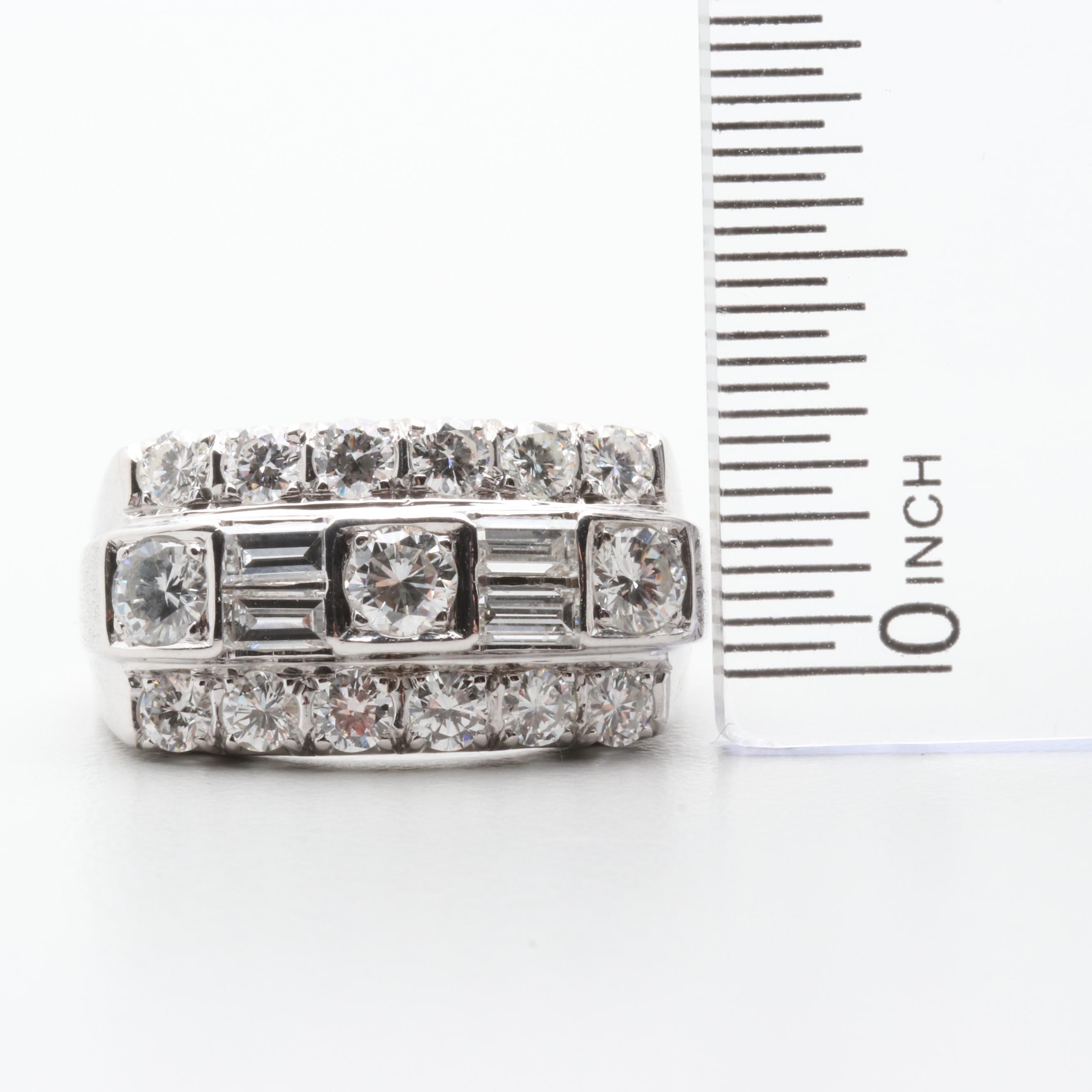 14K White Gold 1.62 CTW Diamond Ring