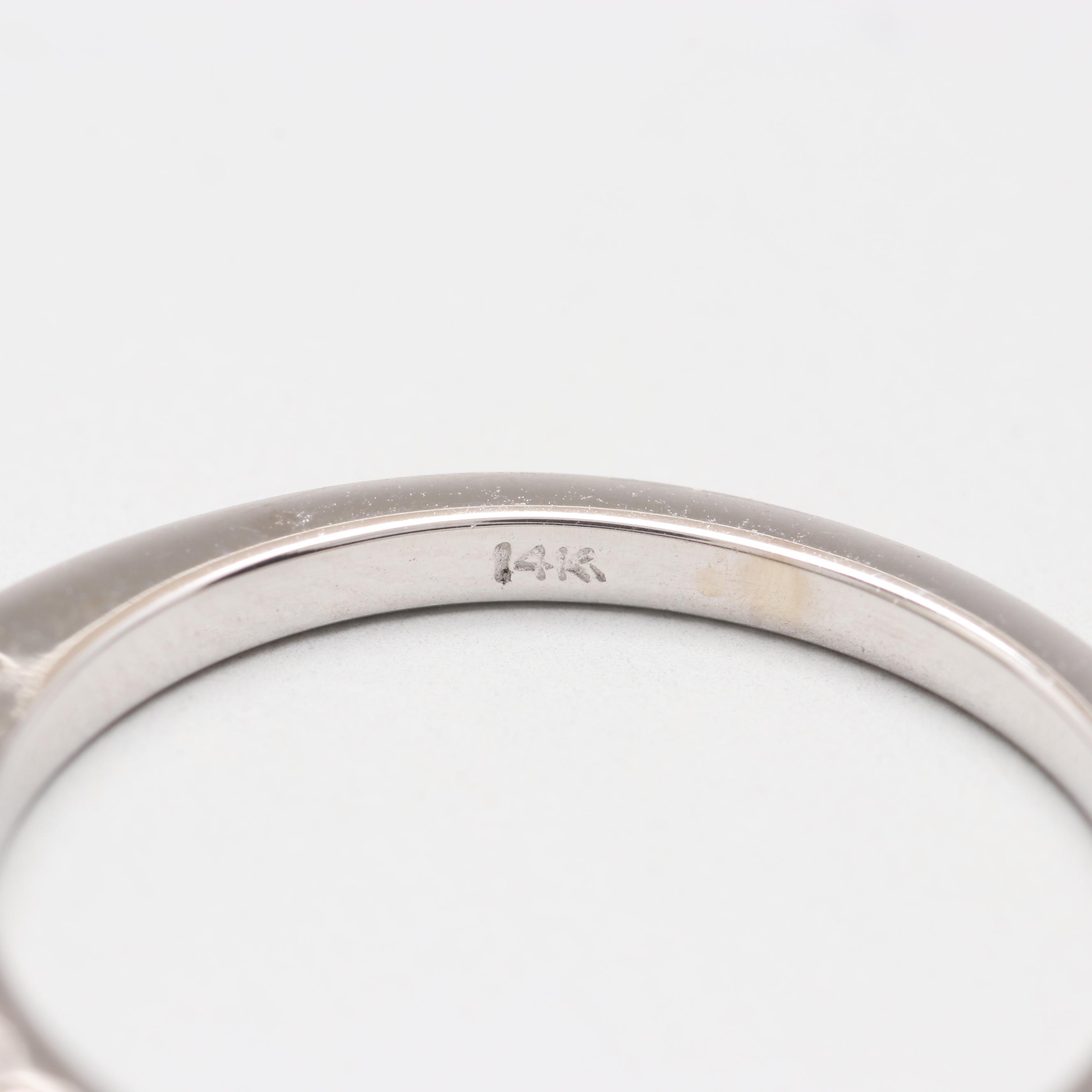 14K White Gold Diamond Ring